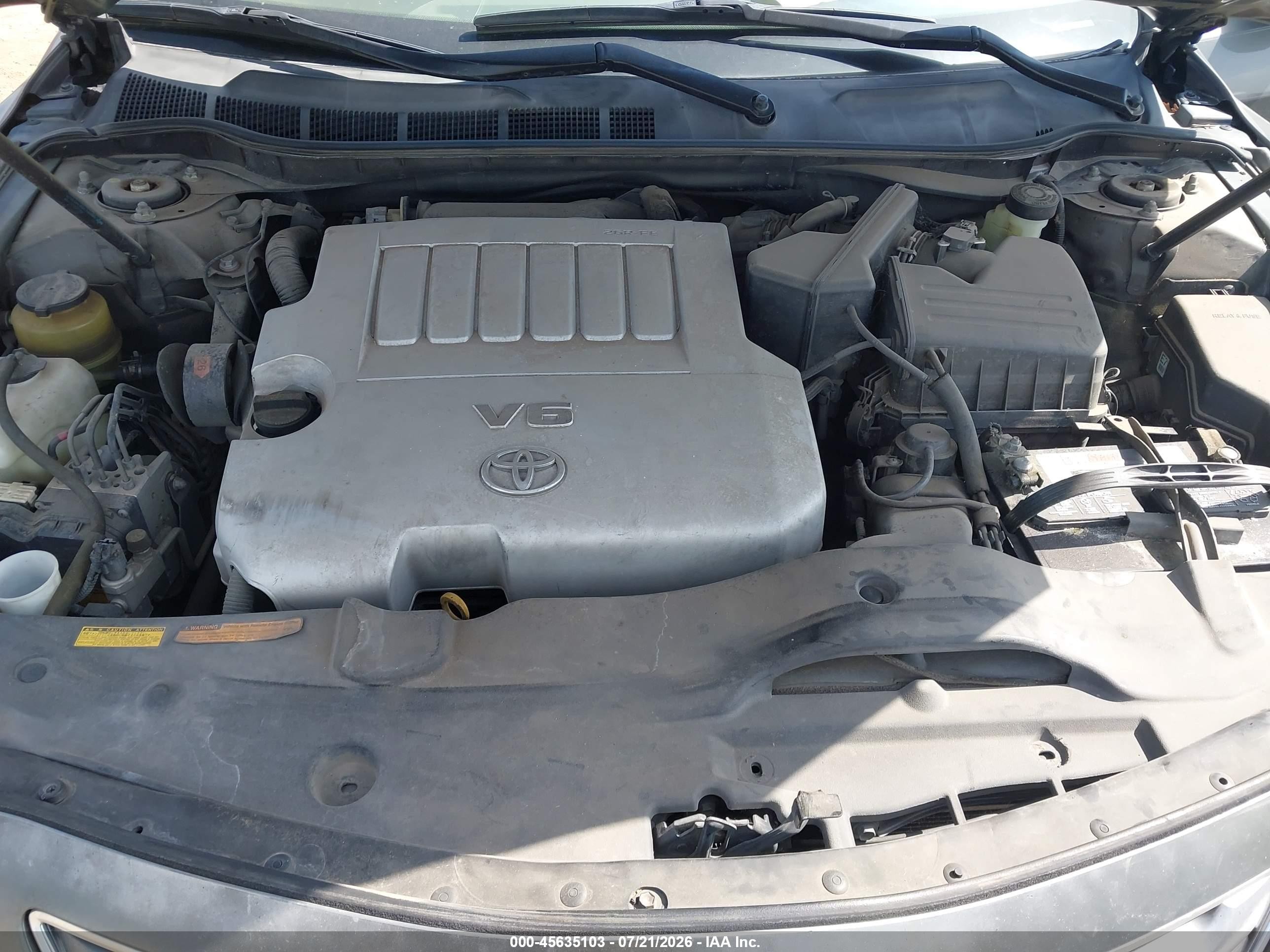 2007 Toyota Camry Xle V6 Серый vin: JTNBK46K873016504
