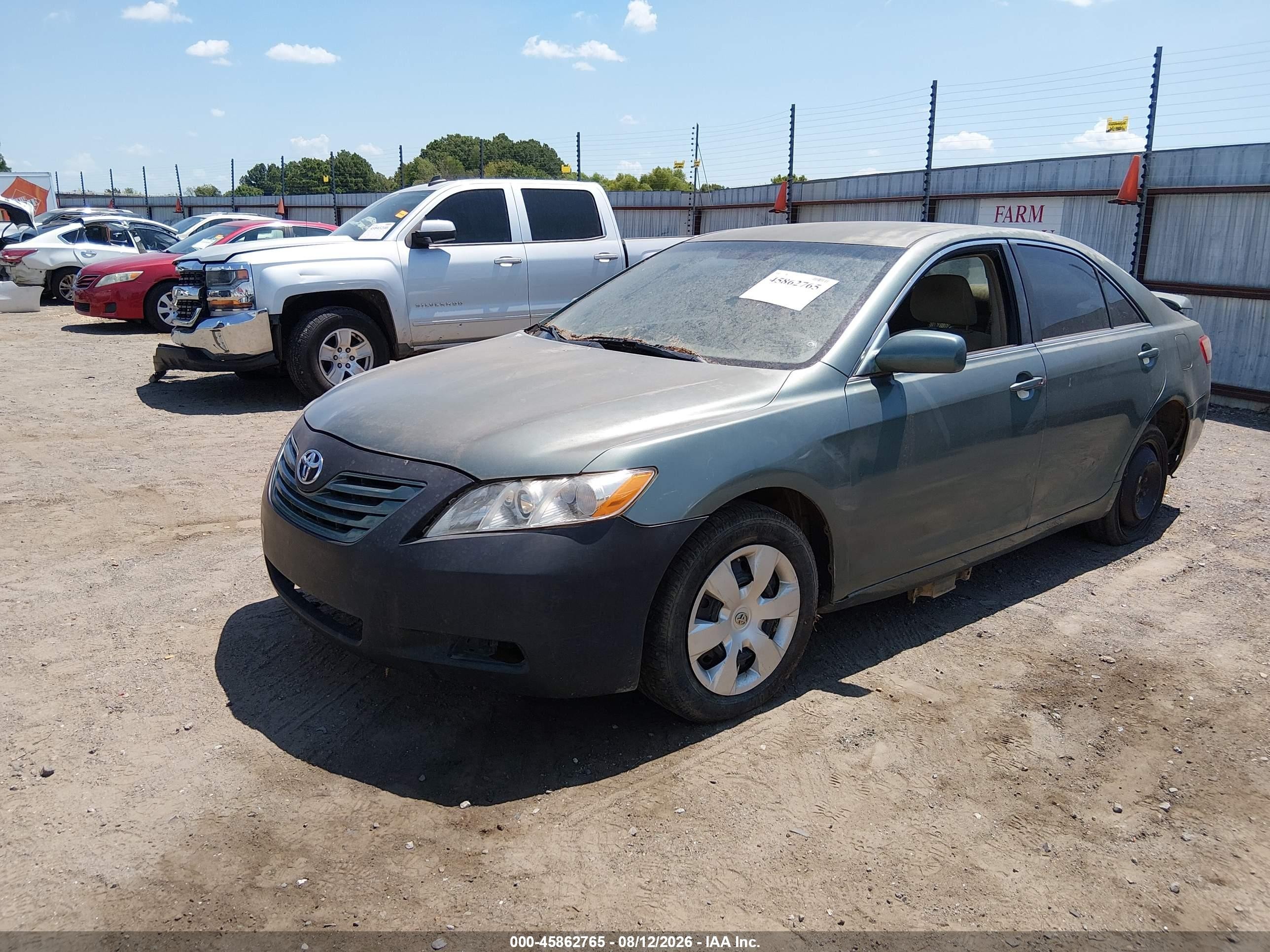 2009 Toyota Camry Le V6 White vin: JTNBK46K893045827