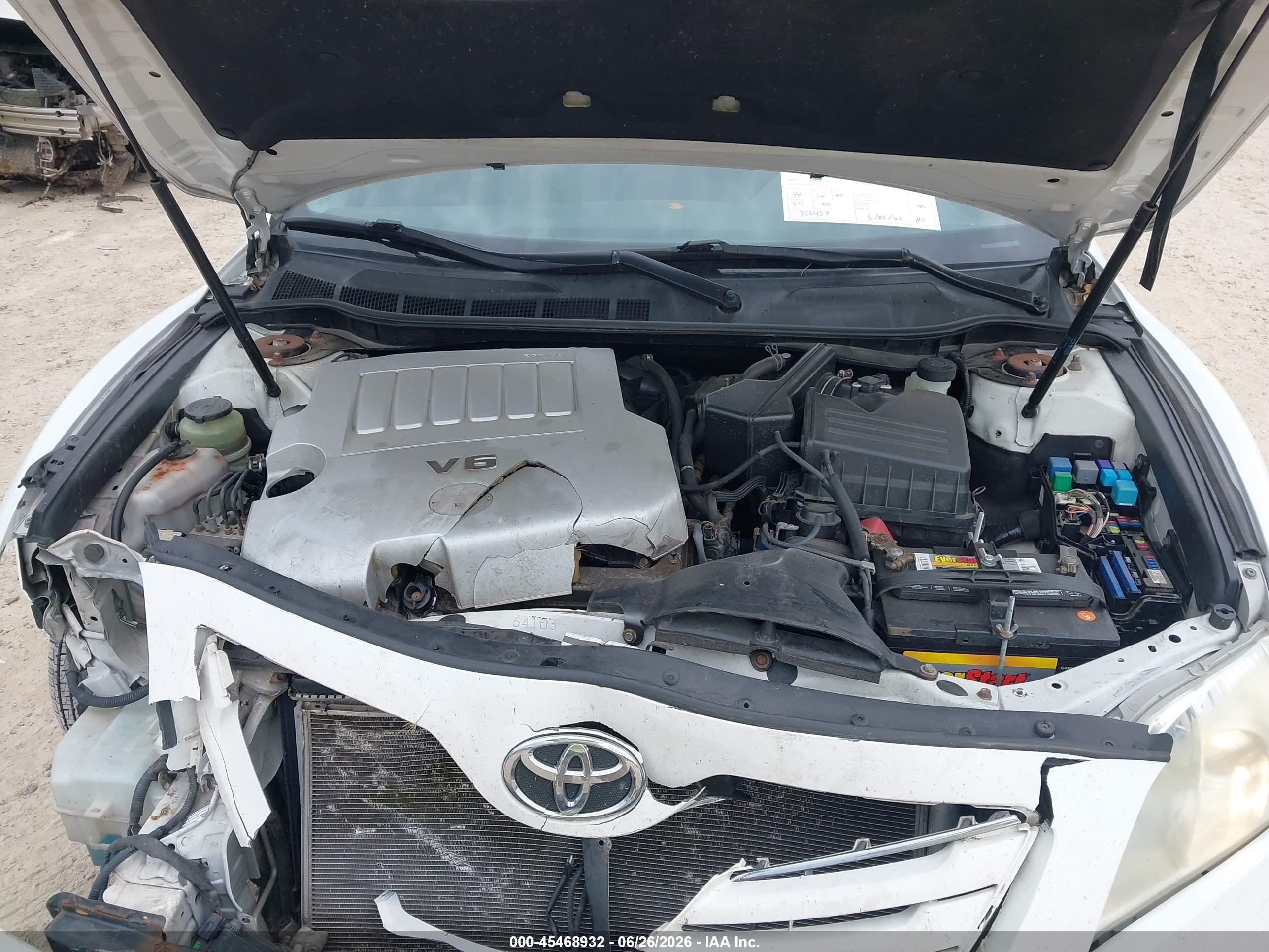 2007 Toyota Camry Xle V6 White vin: JTNBK46K973023493