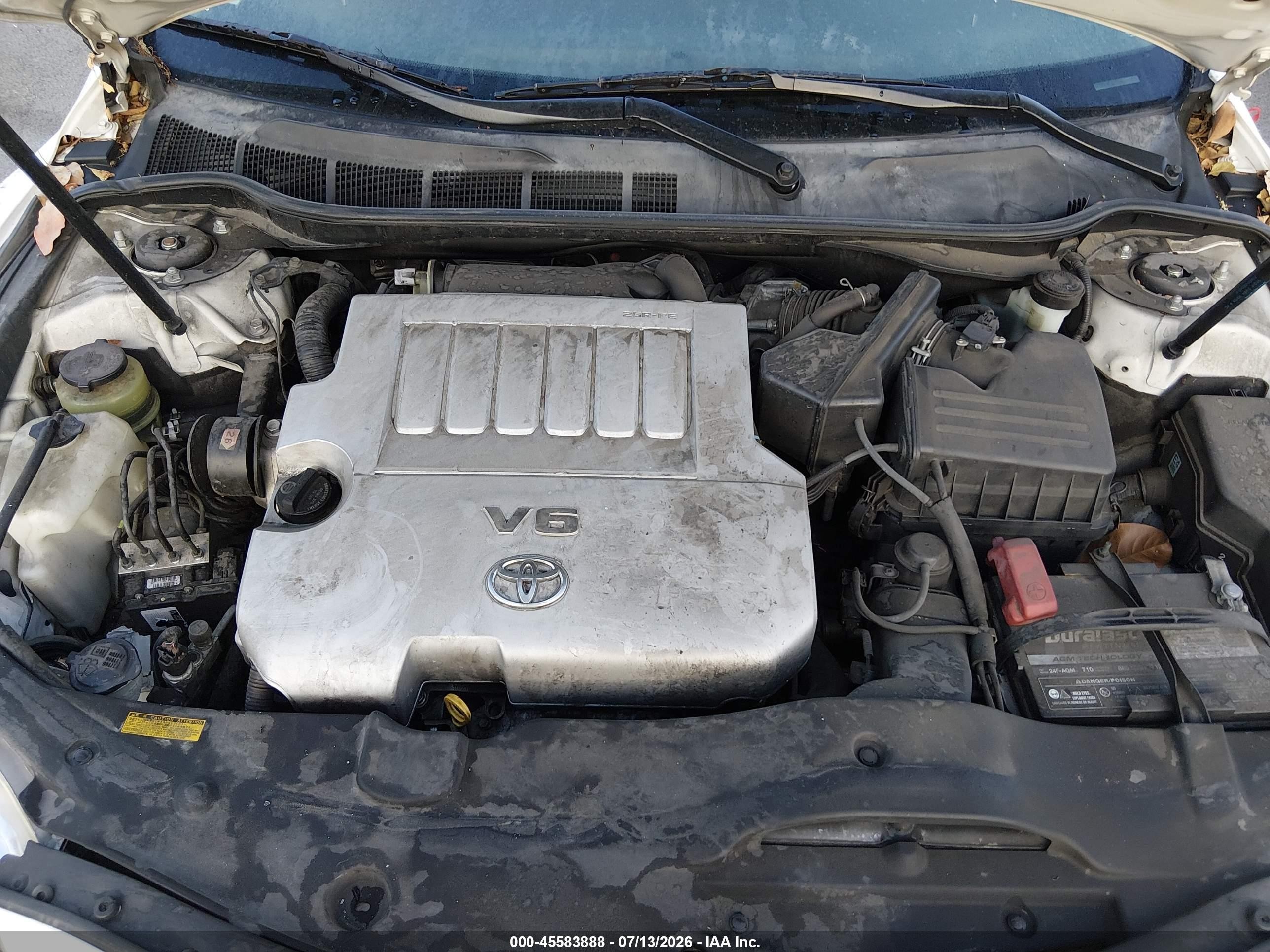 2007 Toyota Camry Xle V6 White vin: JTNBK46KX73008386
