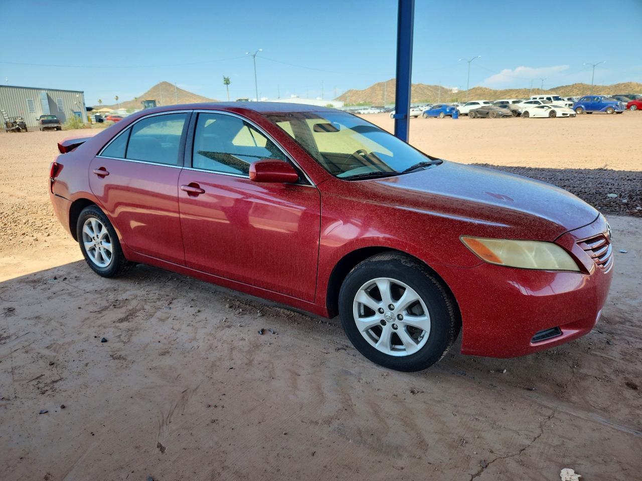 2008 Toyota Camry Le V6 Red vin: JTNBK46KX83031877