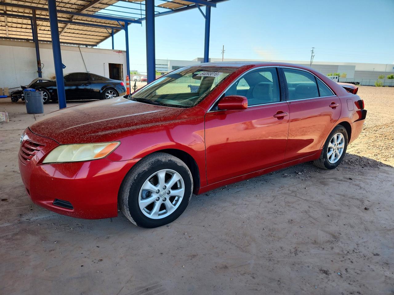 2008 Toyota Camry Le V6 Red vin: JTNBK46KX83031877