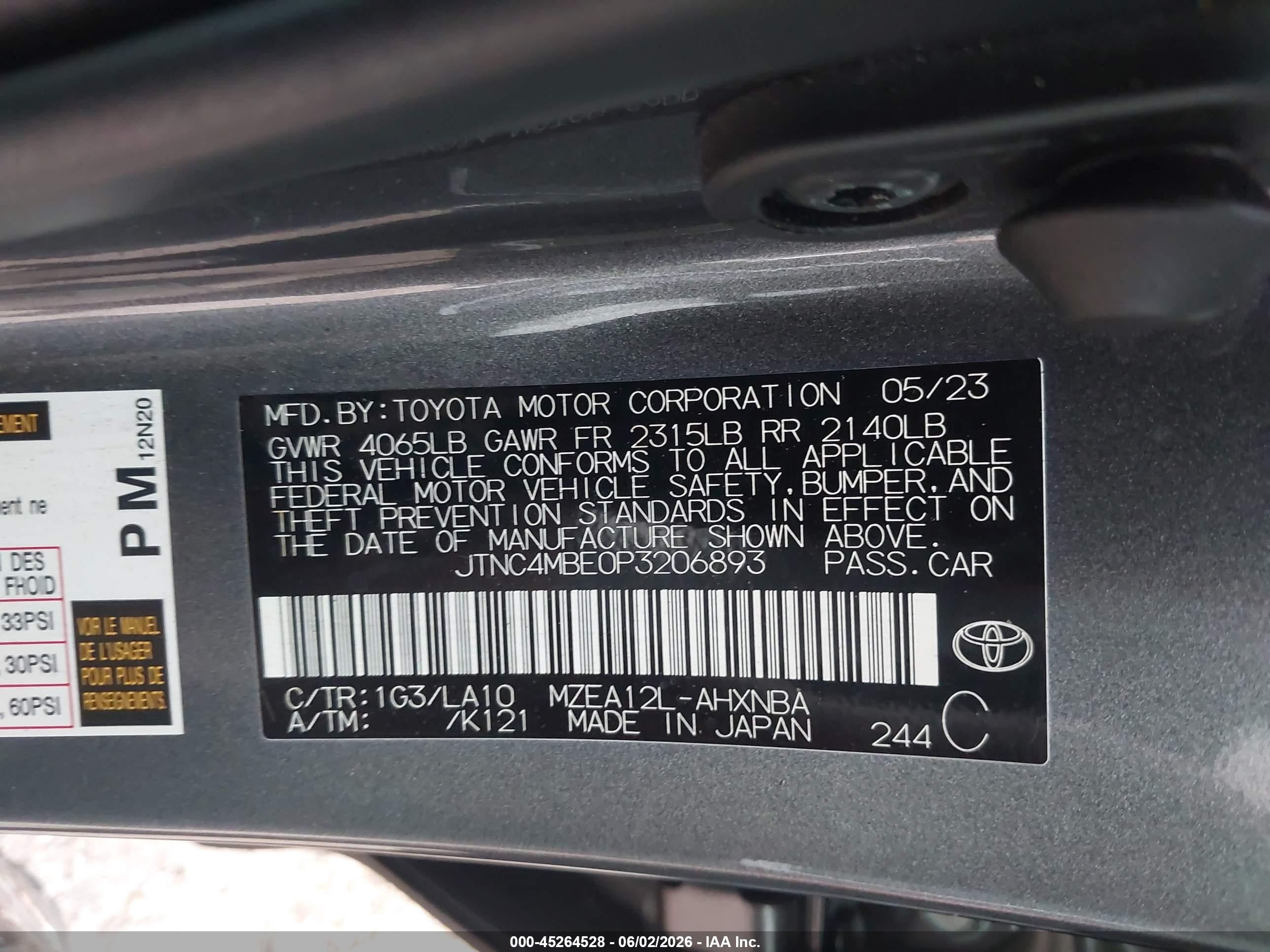 2023 Toyota Corolla Xse Gray vin: JTNC4MBE0P3206893