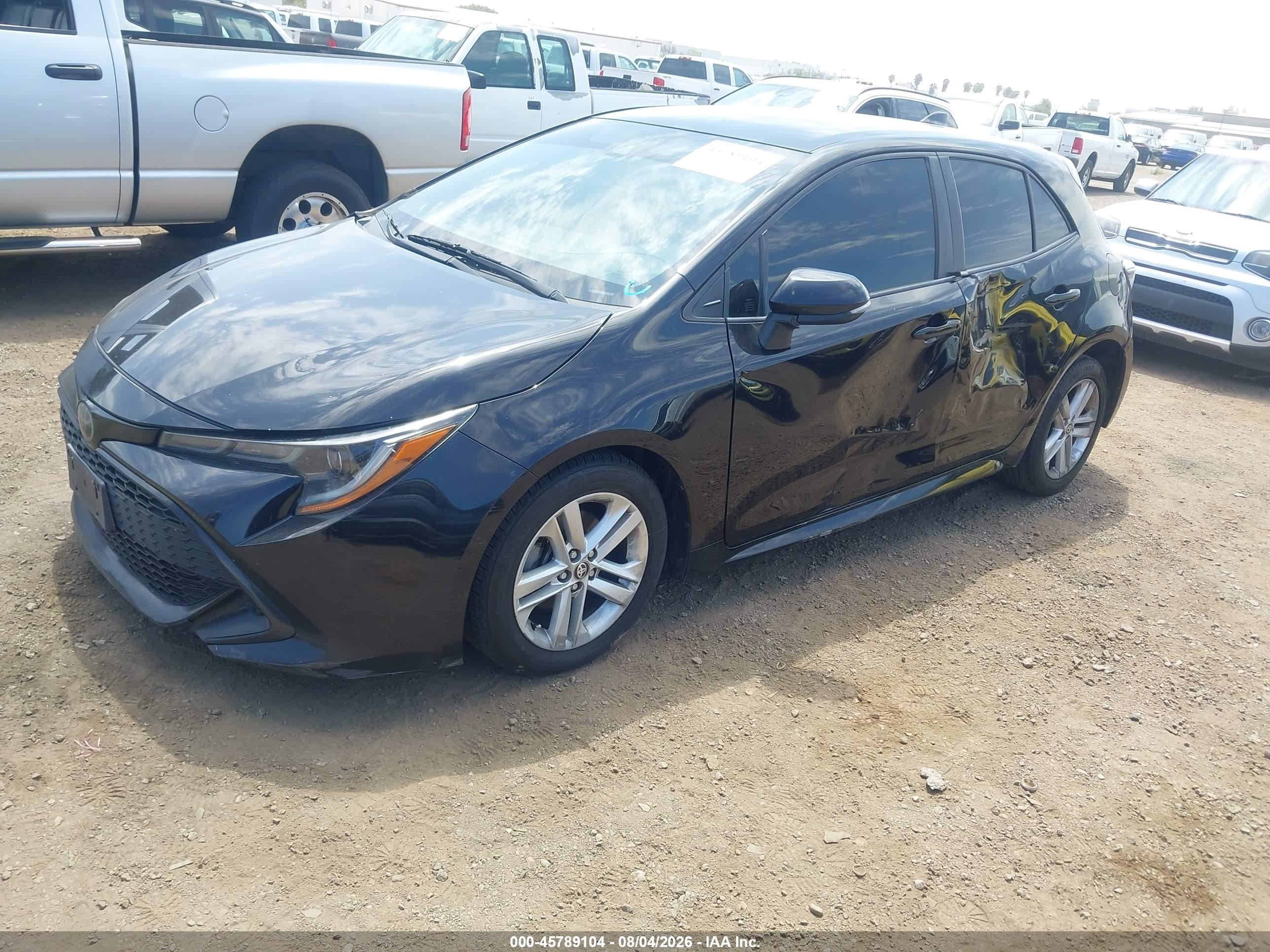 2020 Toyota Corolla Se Black vin: JTND4RBE4L3083210