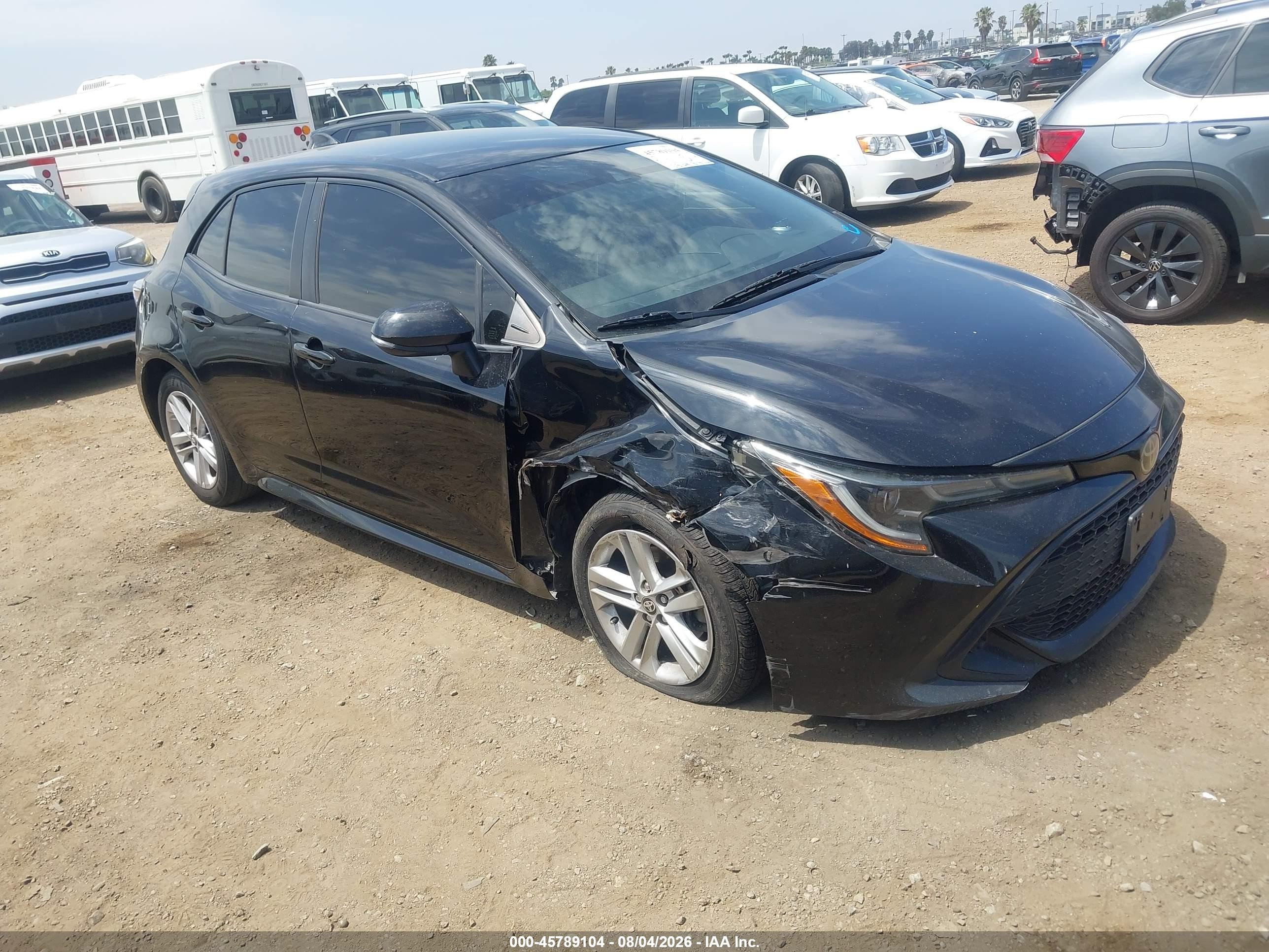 2020 Toyota Corolla Se Black vin: JTND4RBE4L3083210