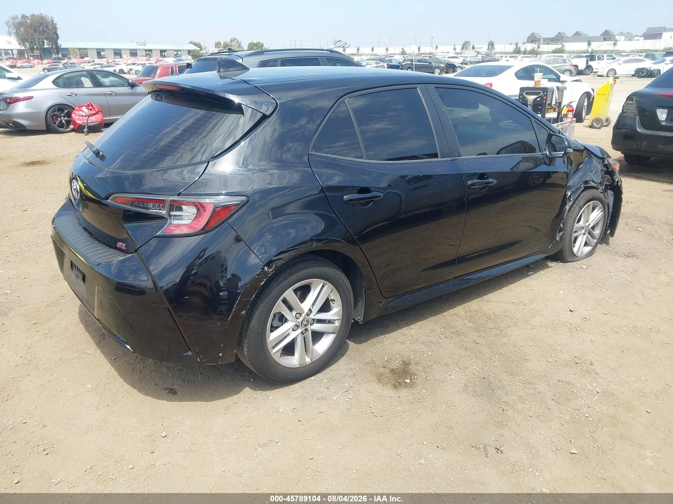 2020 Toyota Corolla Se Black vin: JTND4RBE4L3083210