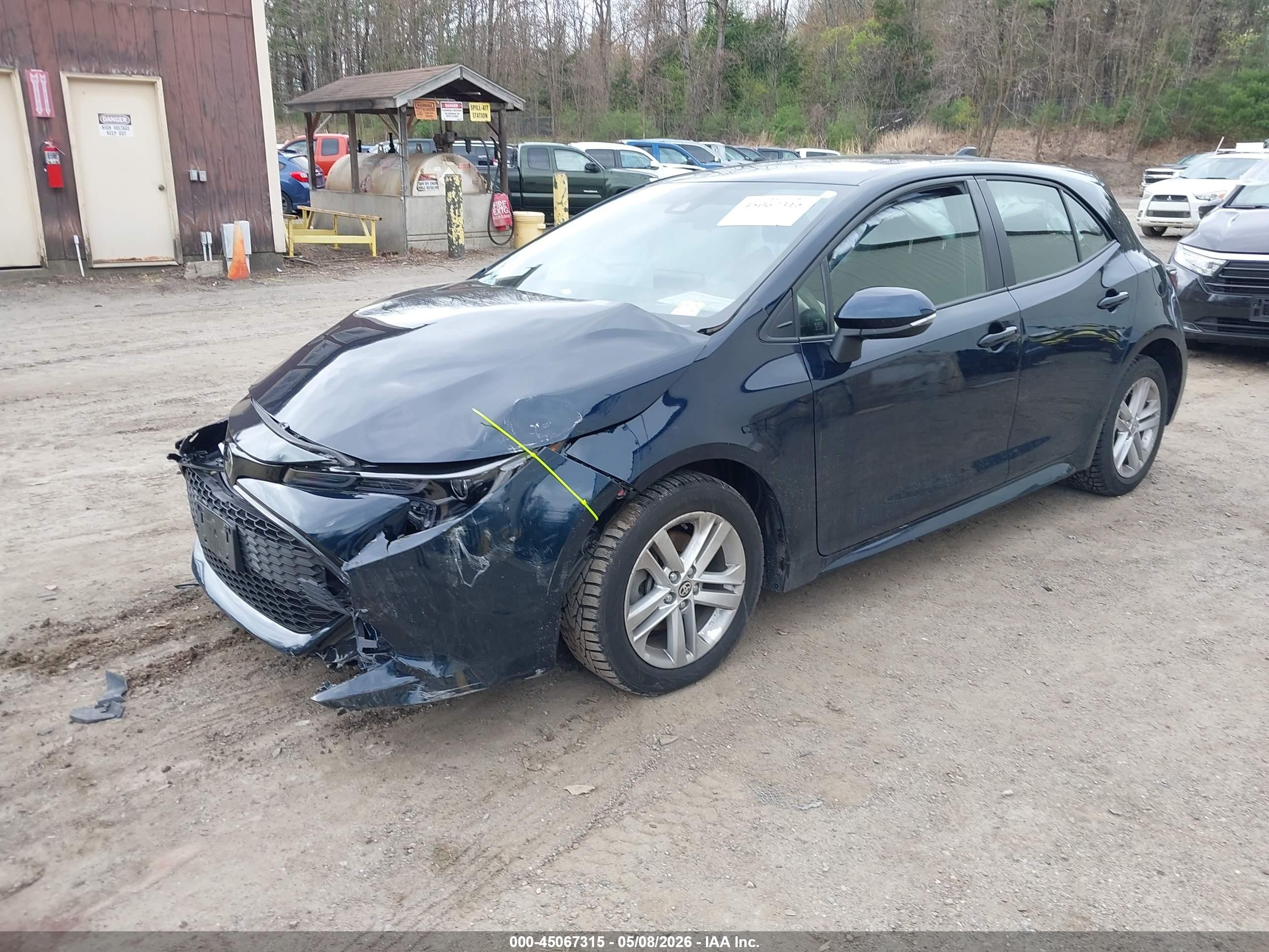2019 Toyota Corolla Se Синий vin: JTNK4RBE1K3040658