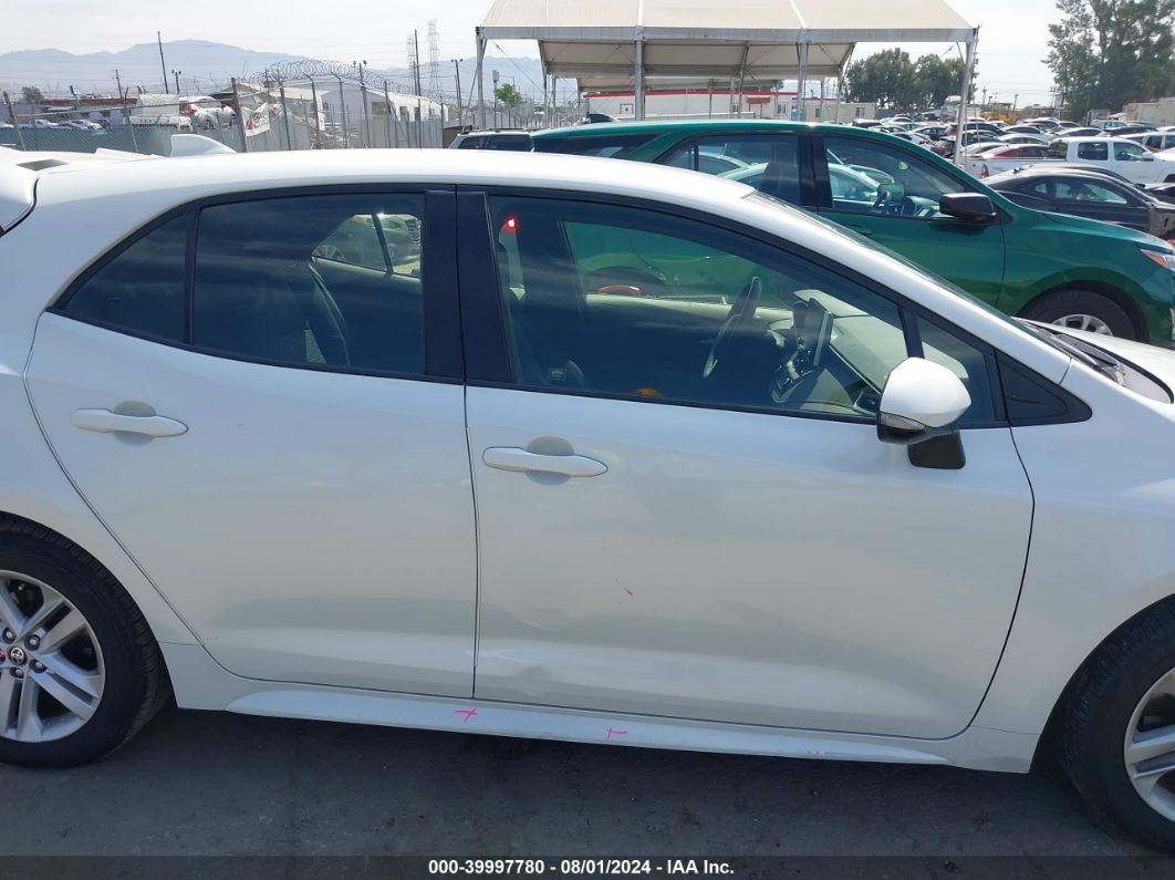 2019 Toyota Corolla Se Белый vin: JTNK4RBE8K3072989