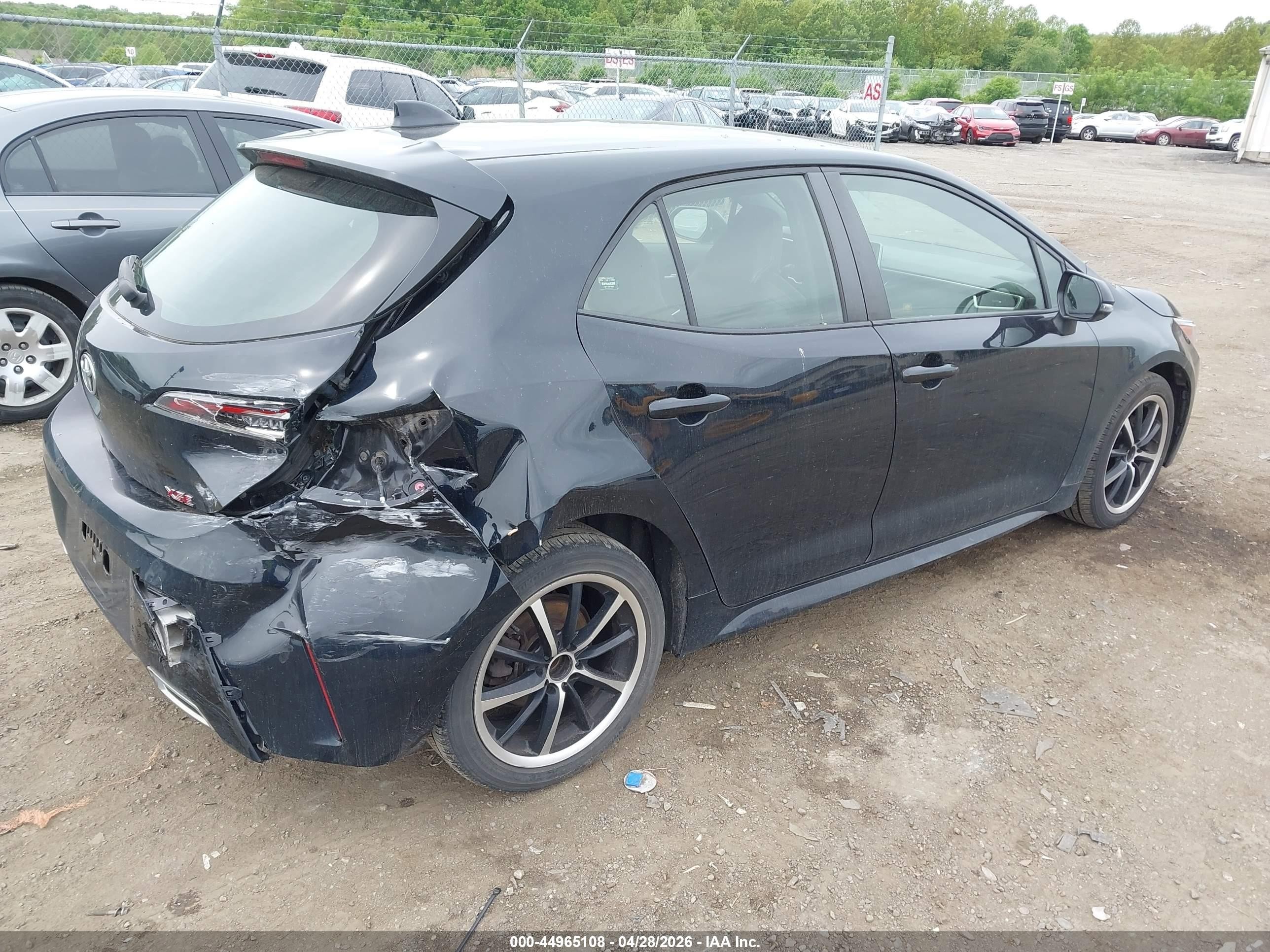 2019 Toyota Corolla Xse Черный vin: JTNK4RBEXK3026340