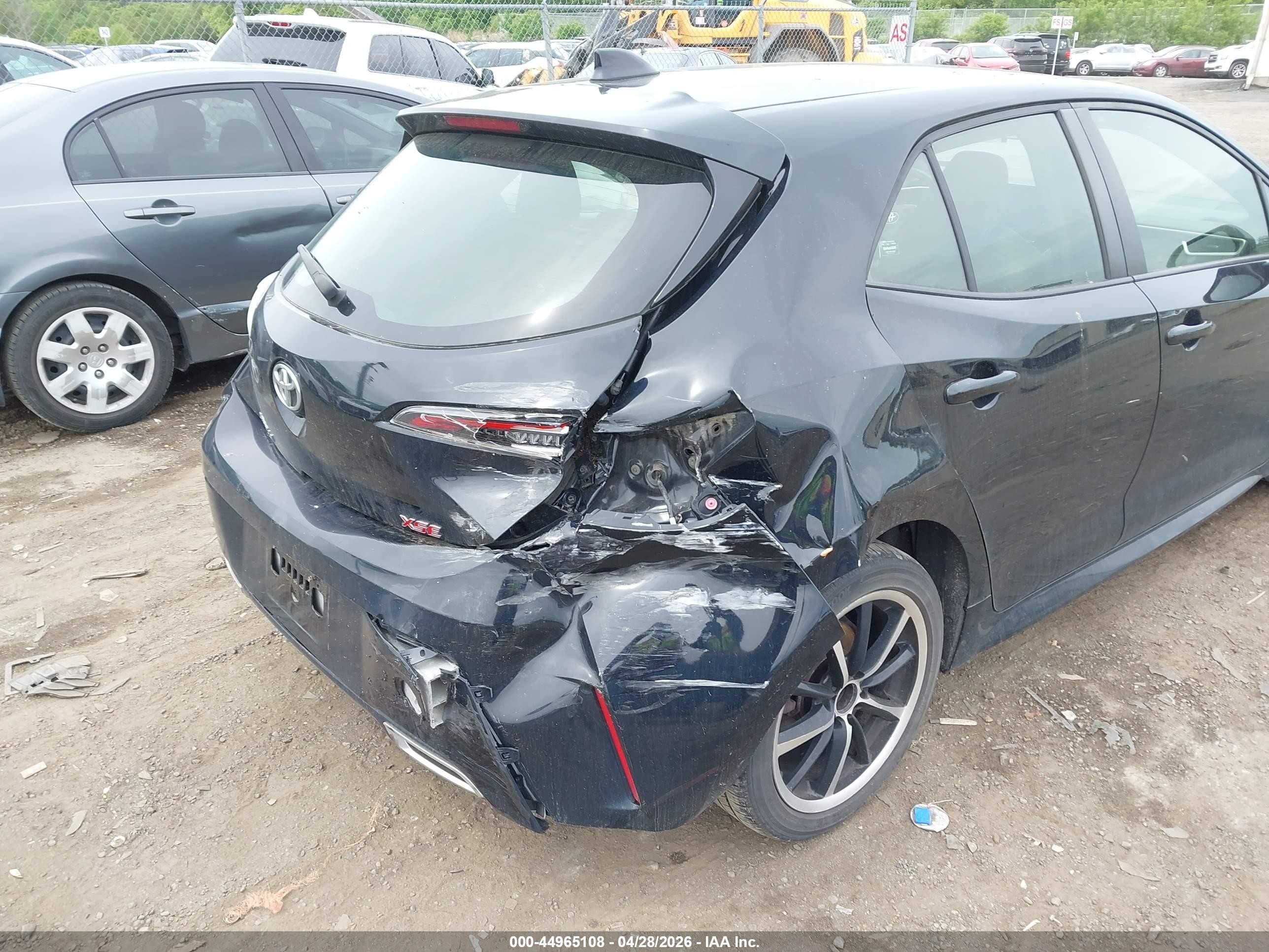 2019 Toyota Corolla Xse Черный vin: JTNK4RBEXK3026340