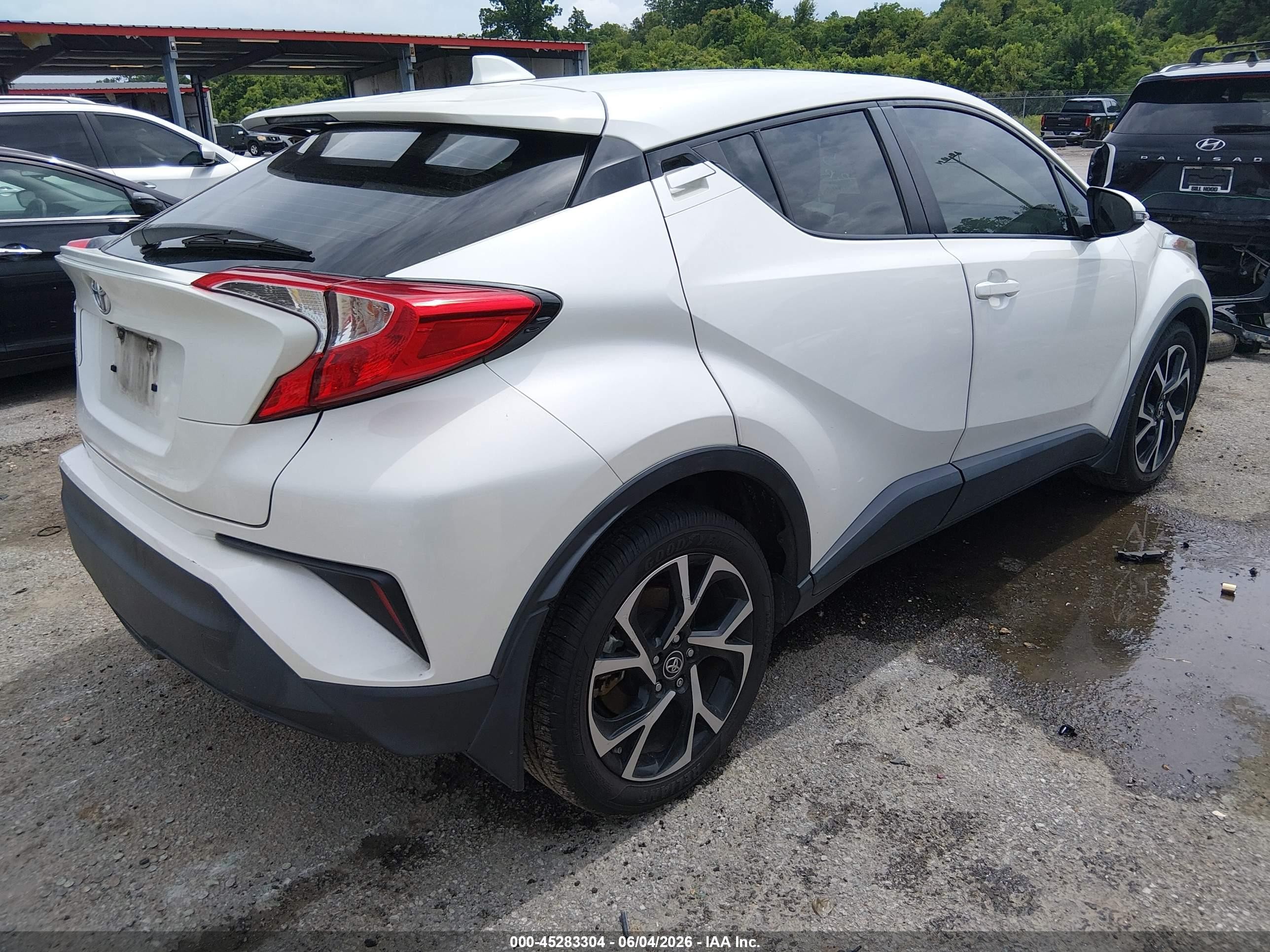 2019 Toyota C-hr Xle White vin: JTNKHMBX9K1057633