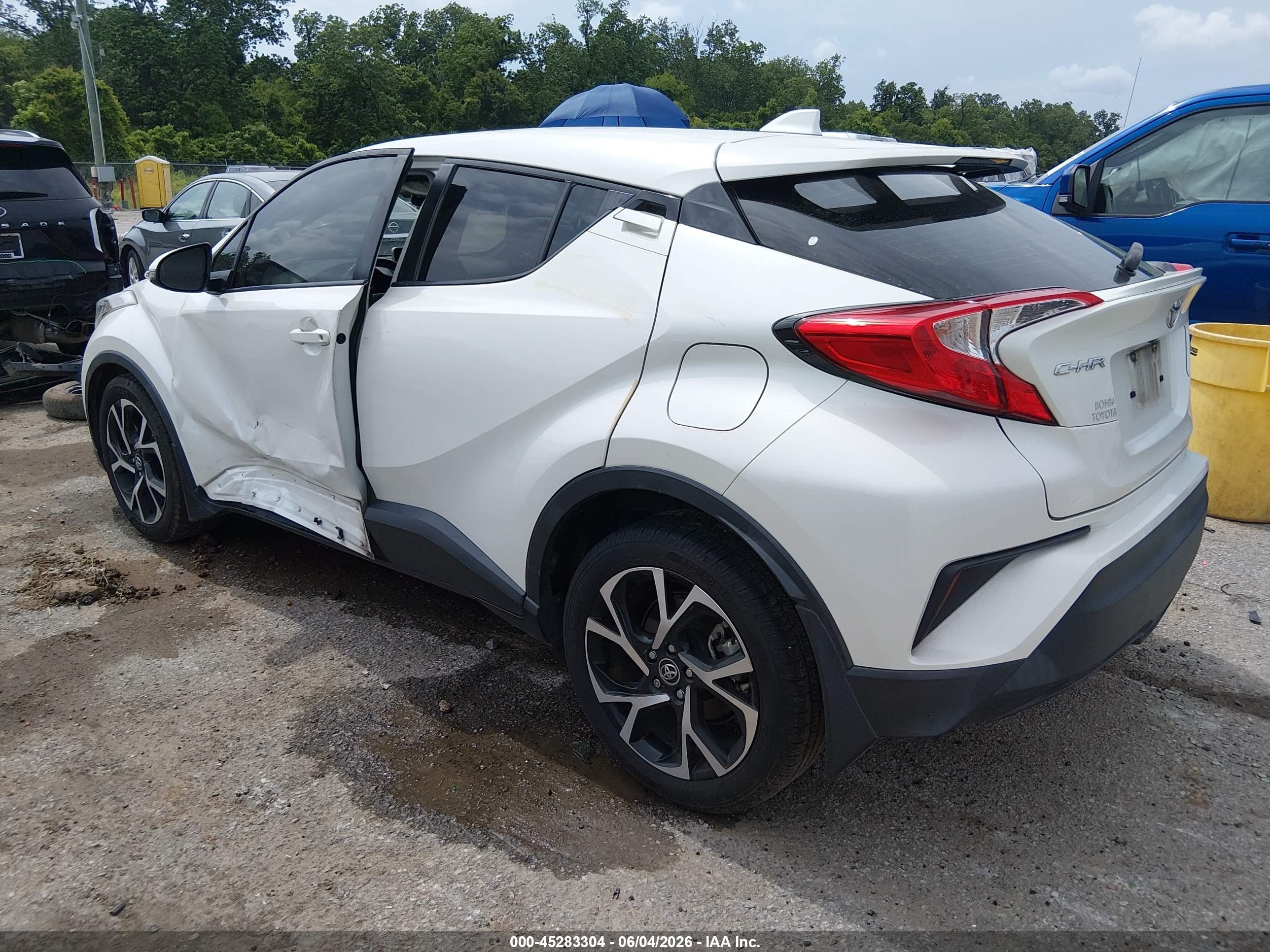 2019 Toyota C-hr Xle White vin: JTNKHMBX9K1057633