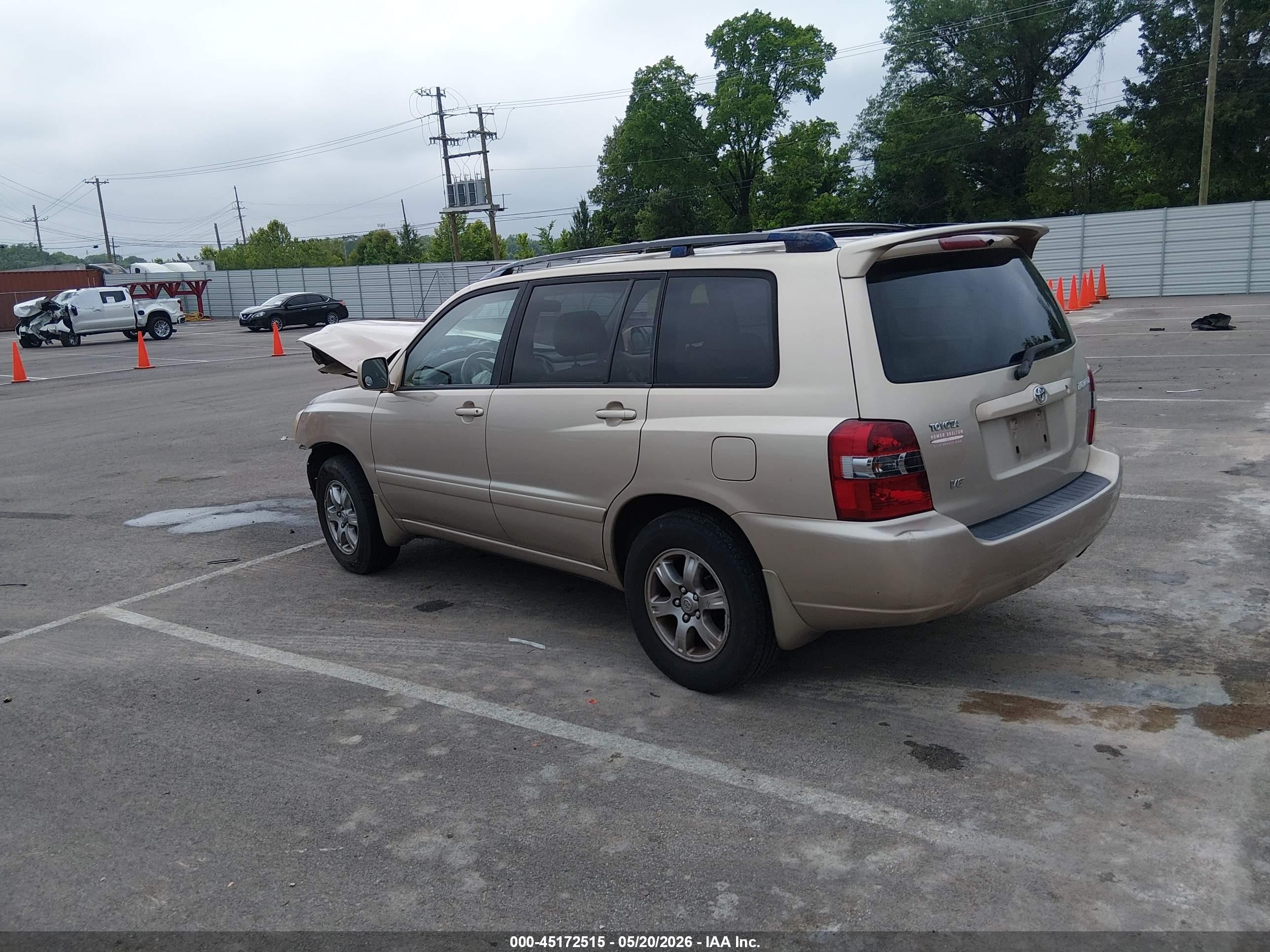 2007 Toyota Highlander V6 Gold vin: Jtedp21ax70127392