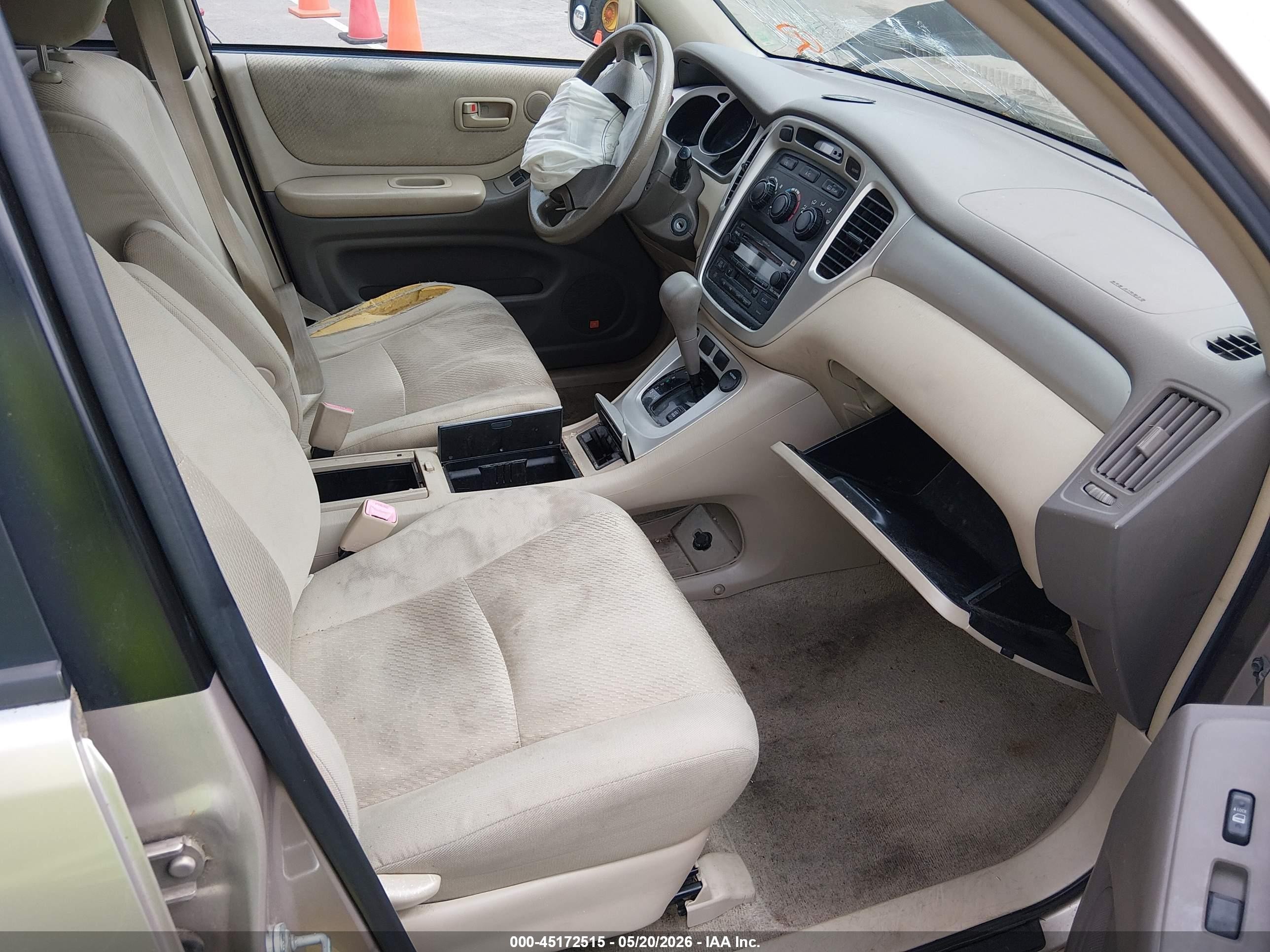 2007 Toyota Highlander V6 Gold vin: Jtedp21ax70127392