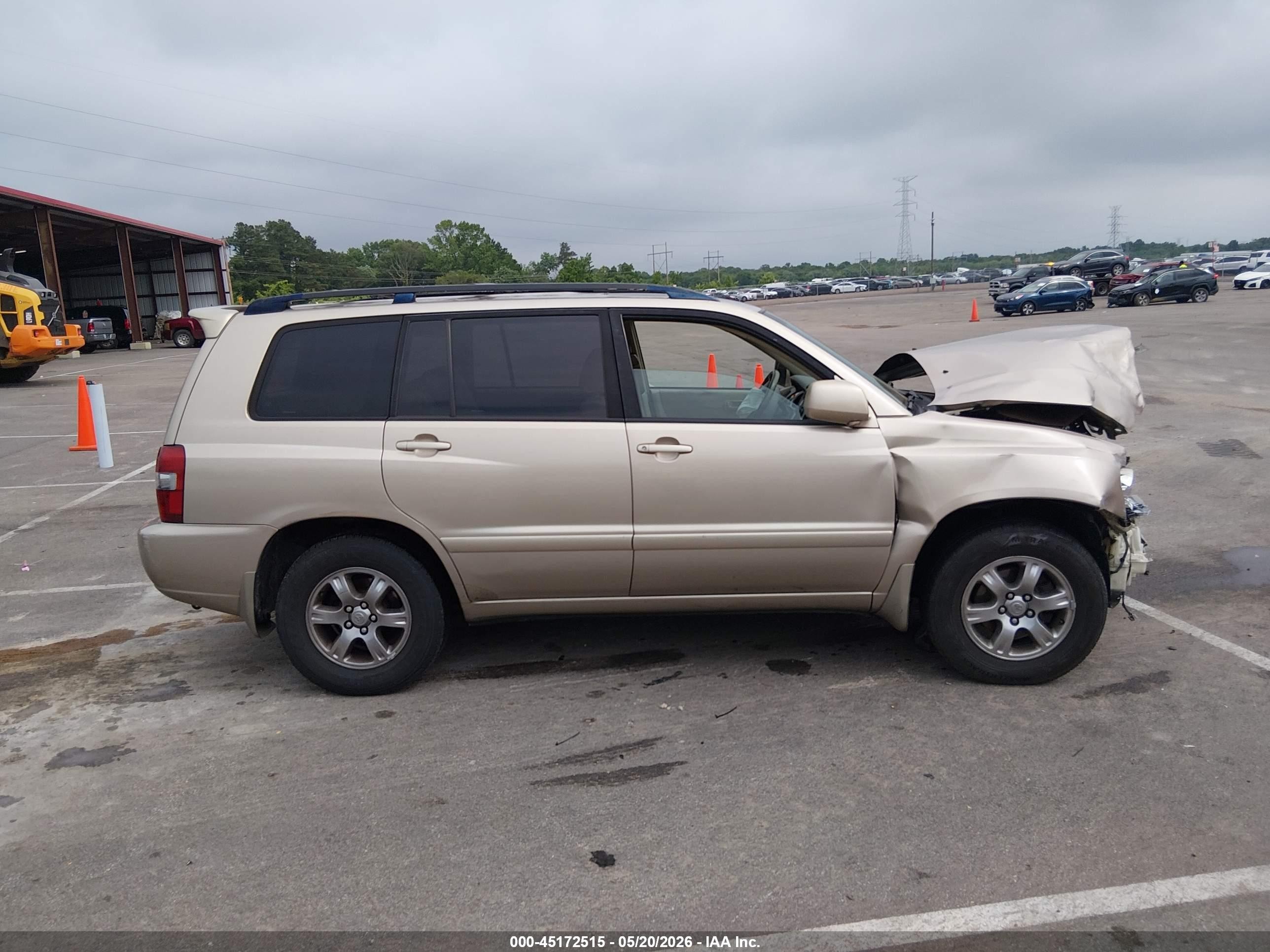 2007 Toyota Highlander V6 Gold vin: Jtedp21ax70127392