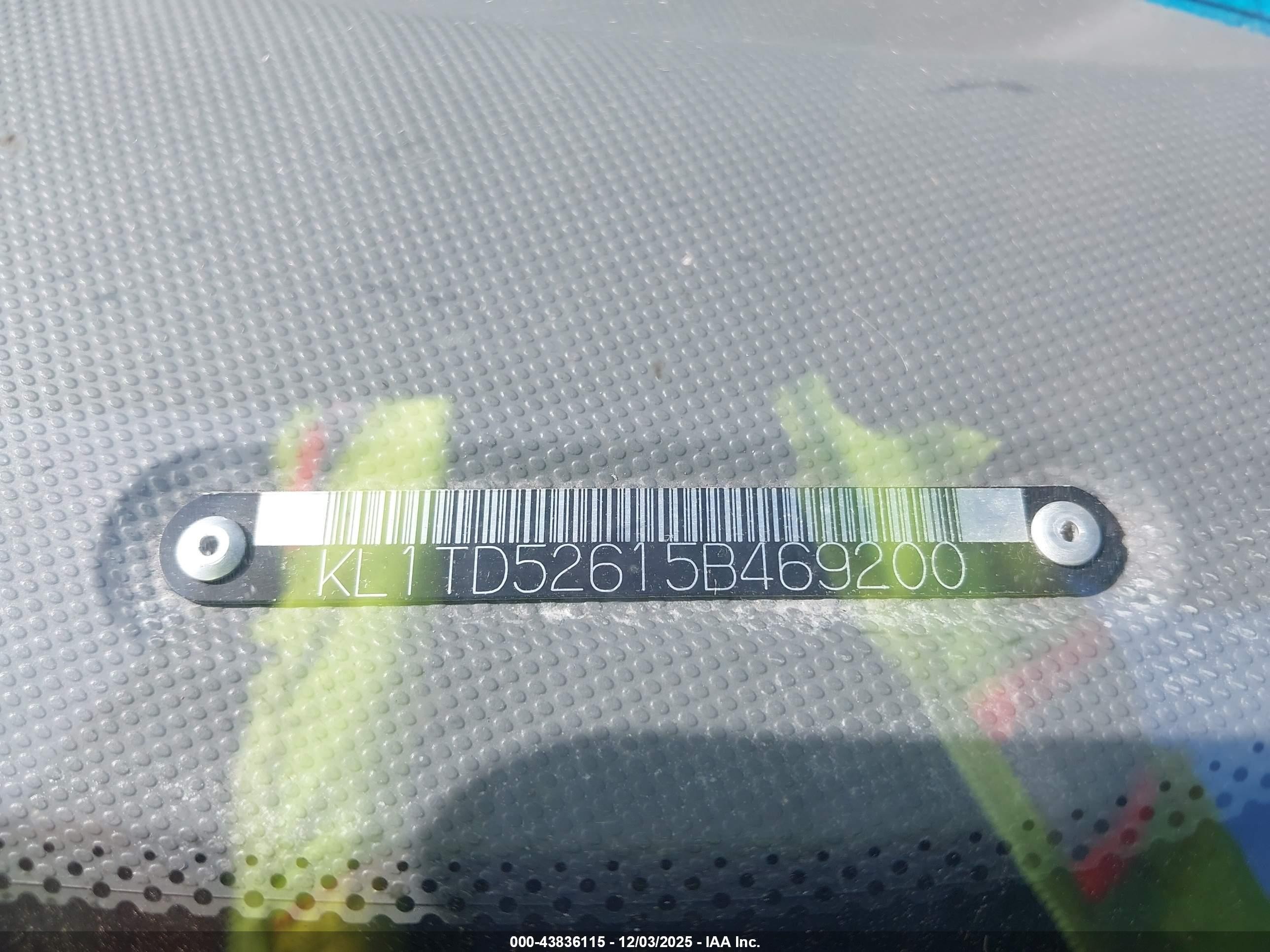 2005 Chevrolet Aveo Ls Silver vin: KL1TD52615B469200