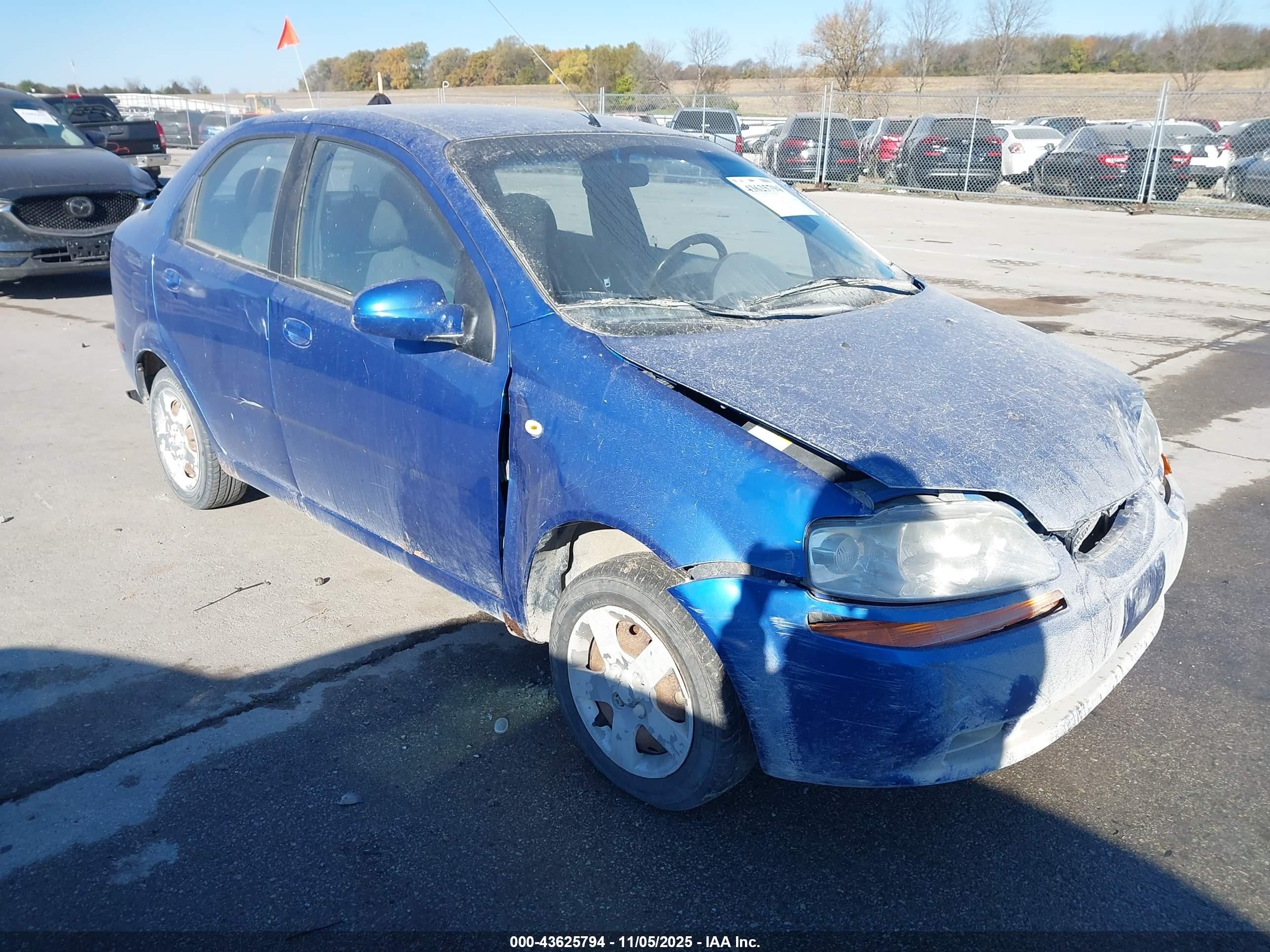 2005 Chevrolet Aveo Ls Blue vin: KL1TD52625B381532