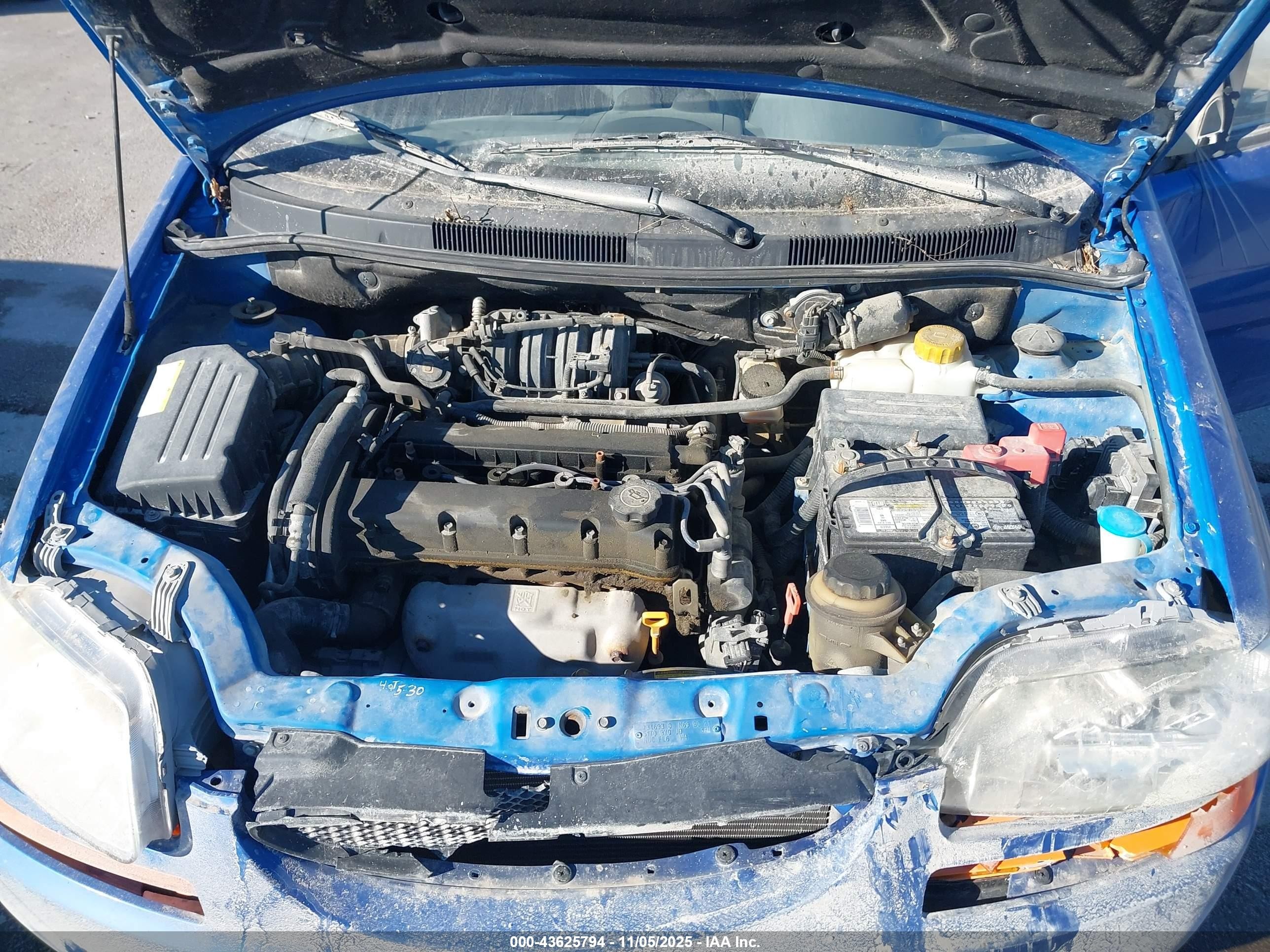 2005 Chevrolet Aveo Ls Blue vin: KL1TD52625B381532