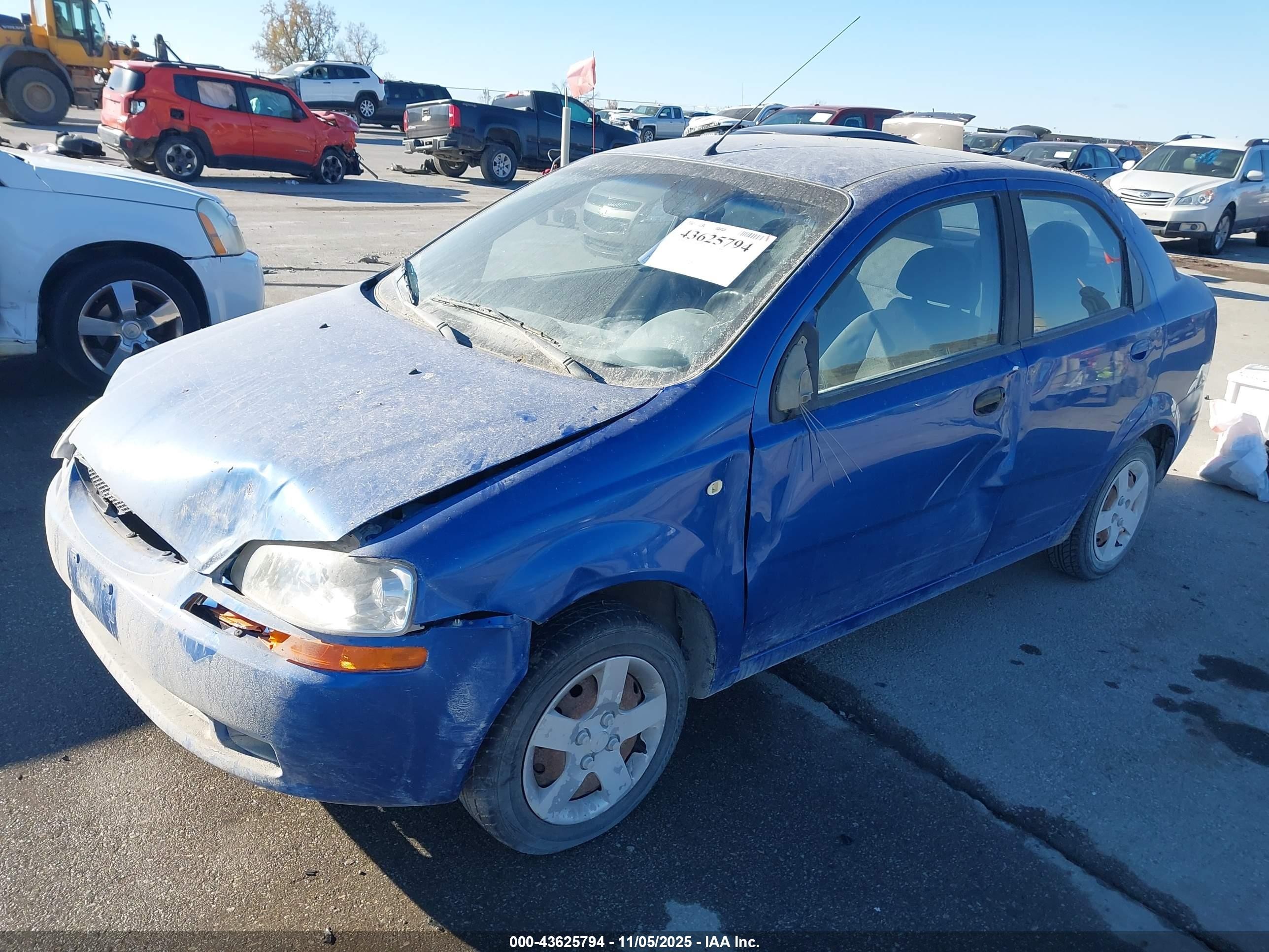 2005 Chevrolet Aveo Ls Blue vin: KL1TD52625B381532