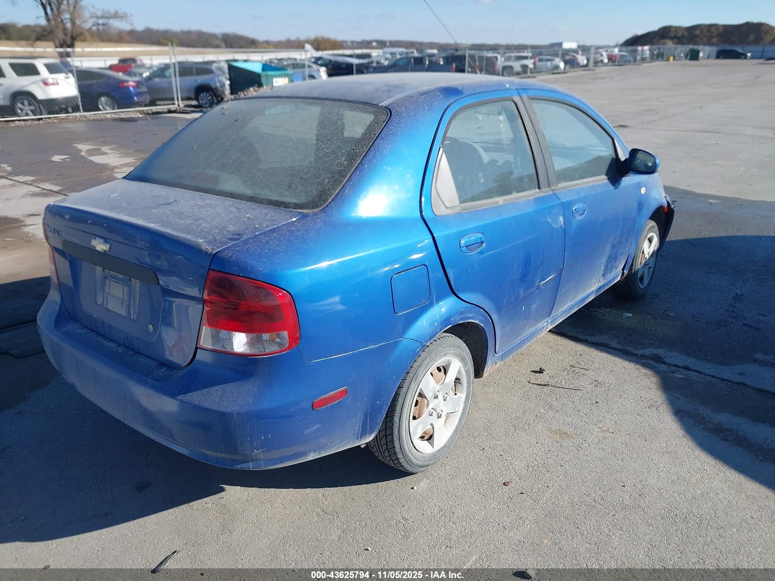 2005 Chevrolet Aveo Ls Blue vin: KL1TD52625B381532