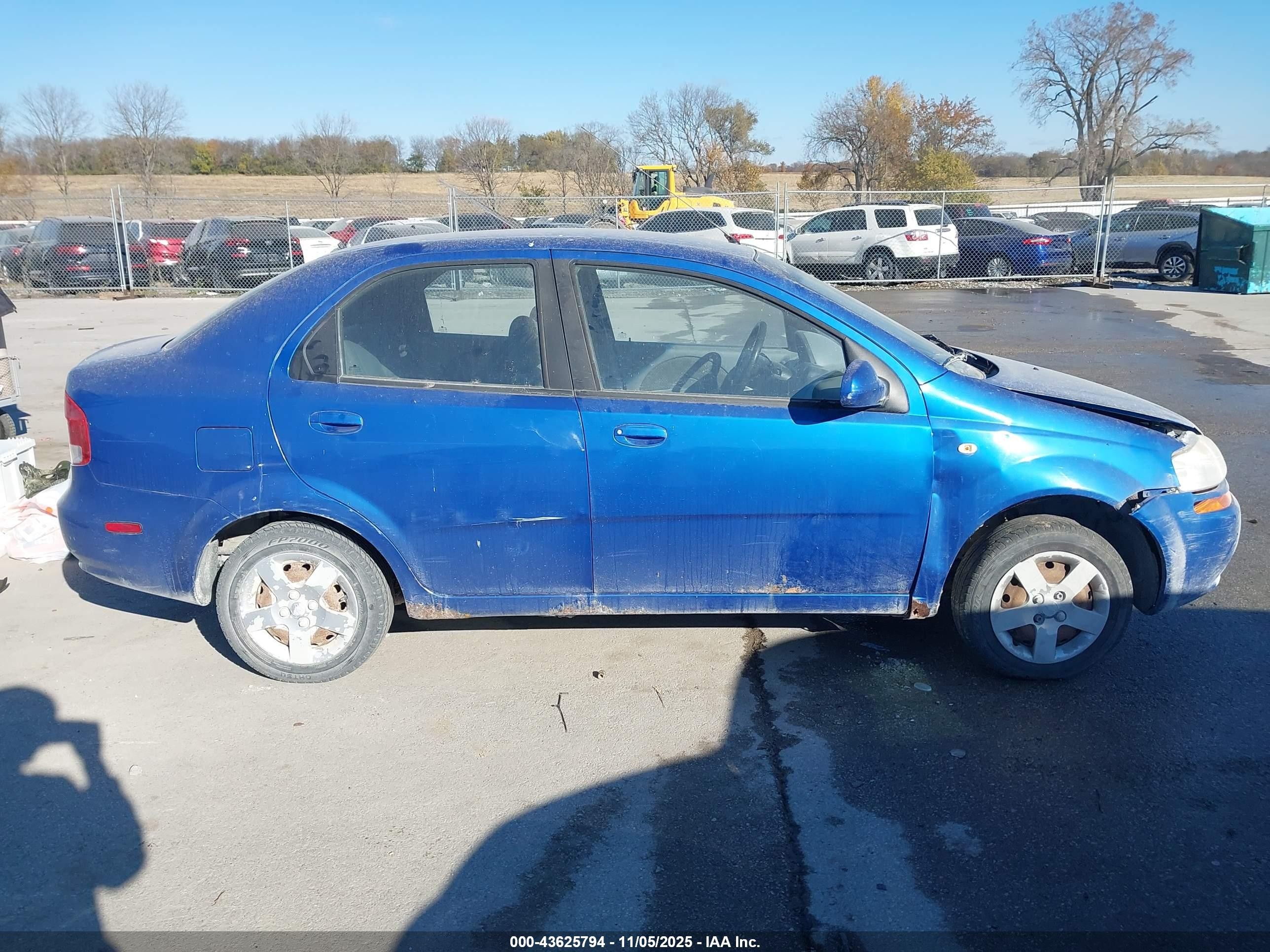 2005 Chevrolet Aveo Ls Blue vin: KL1TD52625B381532