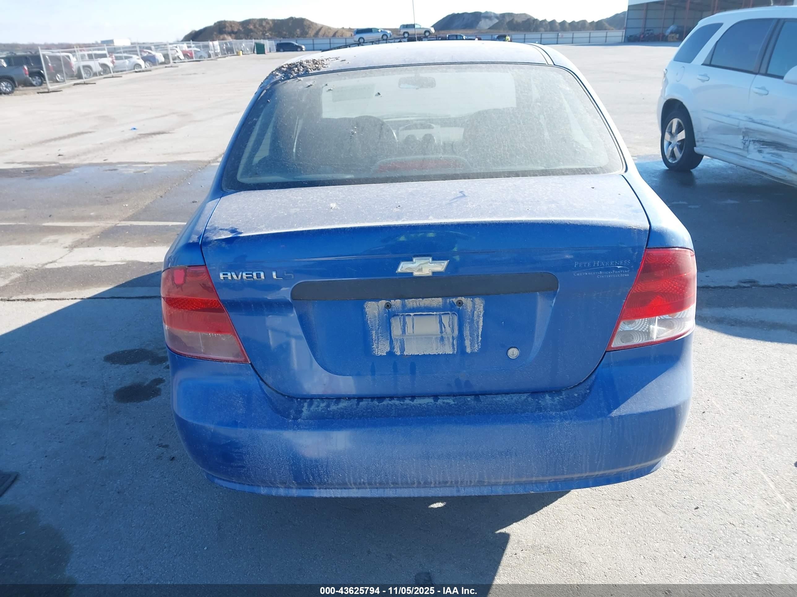 2005 Chevrolet Aveo Ls Blue vin: KL1TD52625B381532