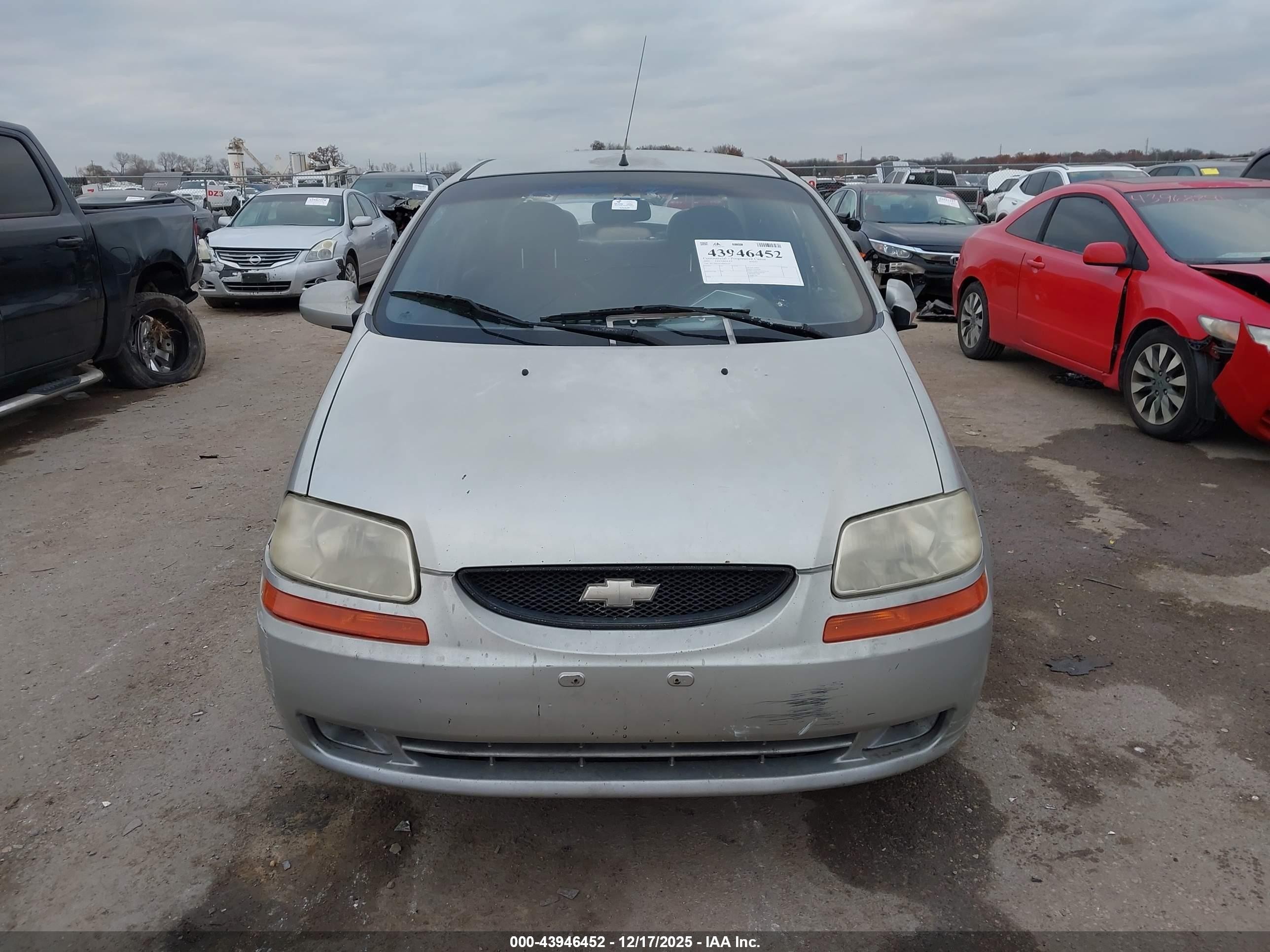2005 Chevrolet Aveo Ls Silver vin: KL1TD52625B420250
