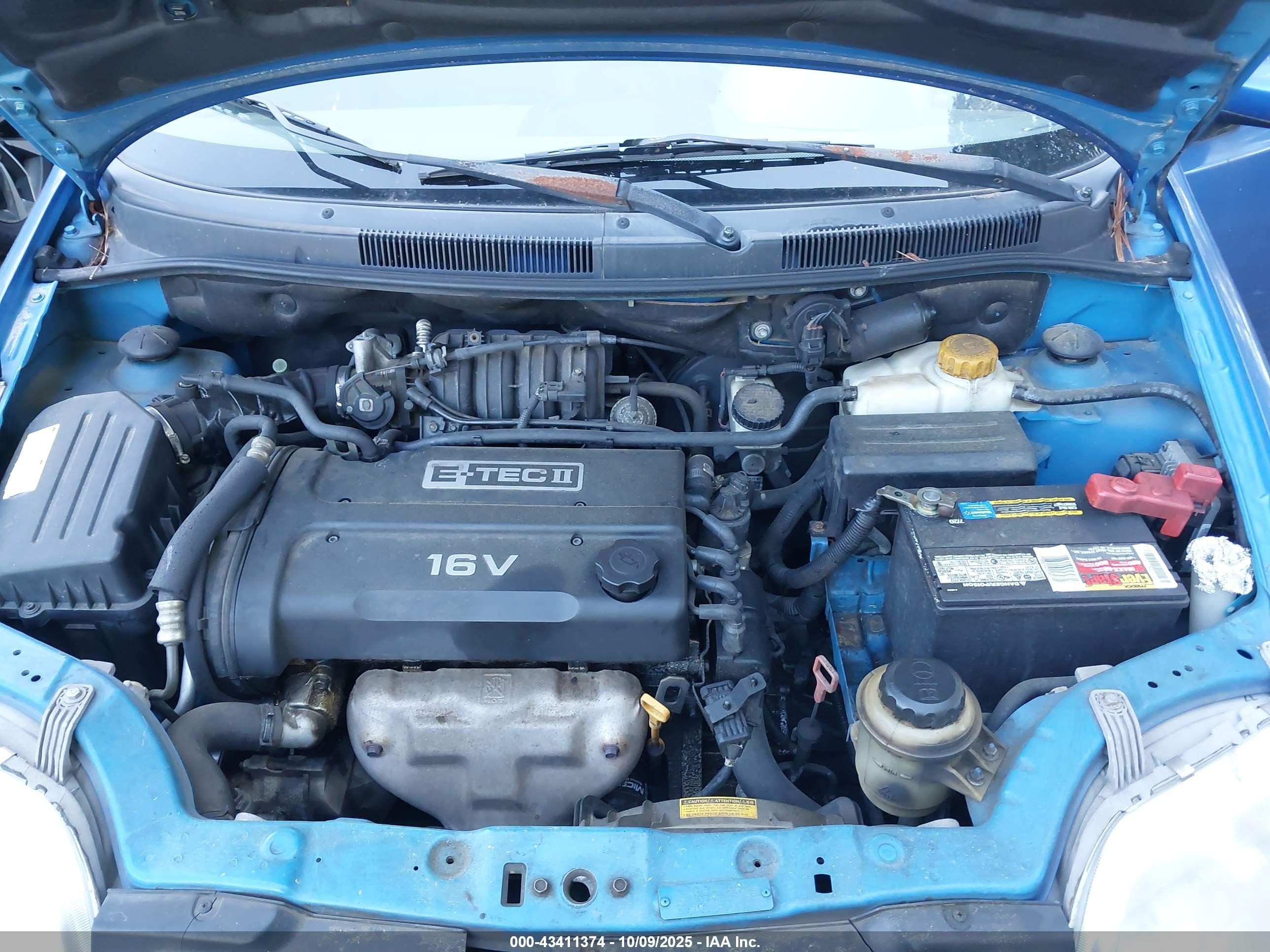 2005 Chevrolet Aveo Ls Blue vin: KL1TD52625B438571