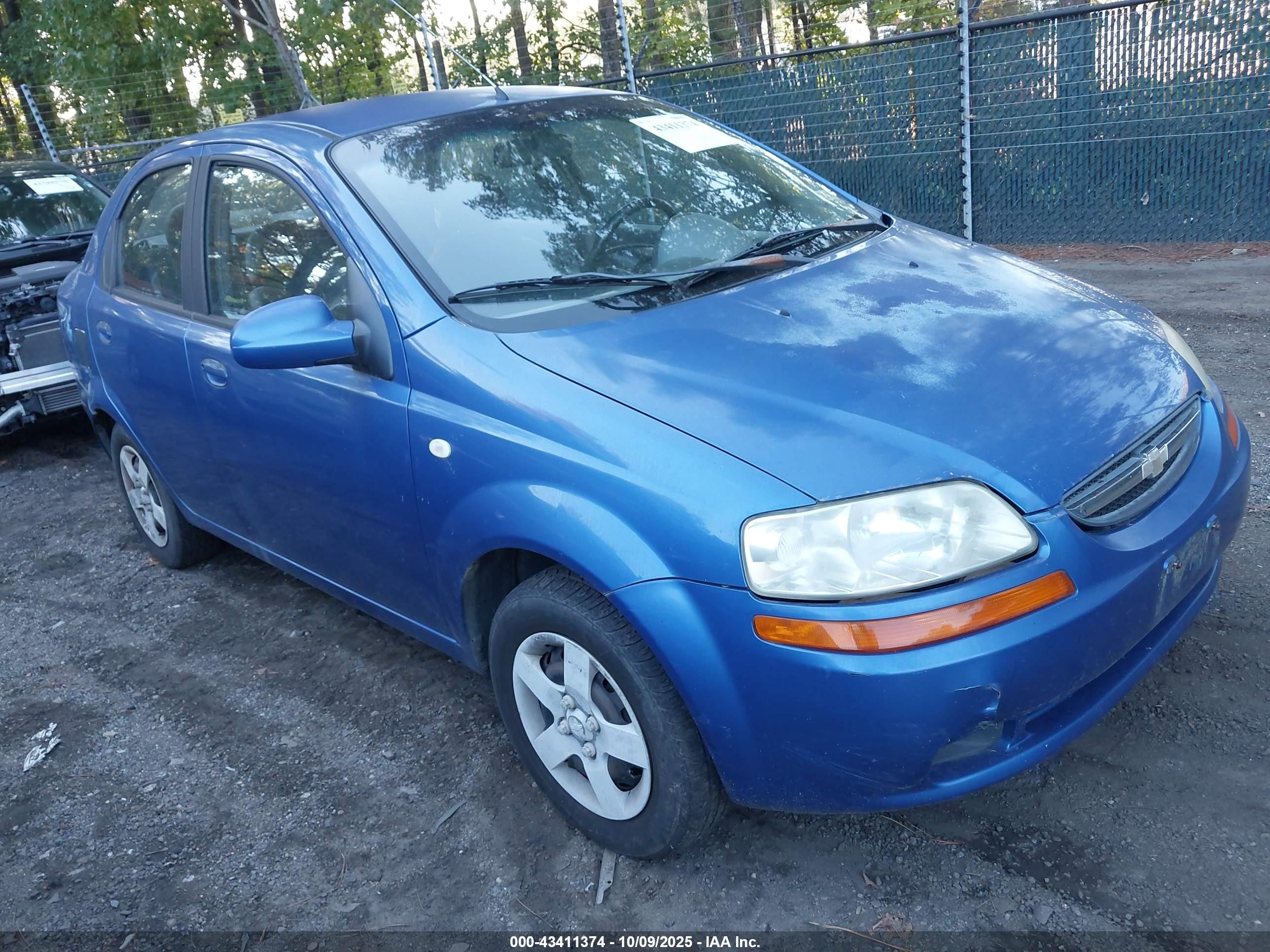 2005 Chevrolet Aveo Ls Blue vin: KL1TD52625B438571