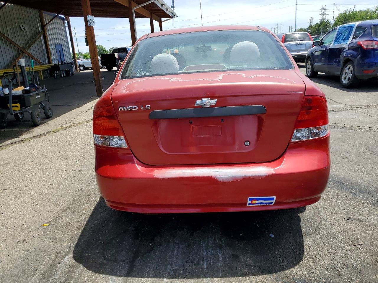 2005 Chevrolet Aveo Base Red vin: KL1TD52645B452780