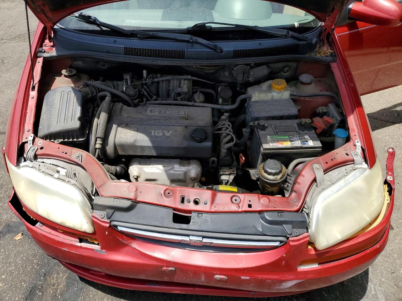 2005 Chevrolet Aveo Base Red vin: KL1TD52645B452780