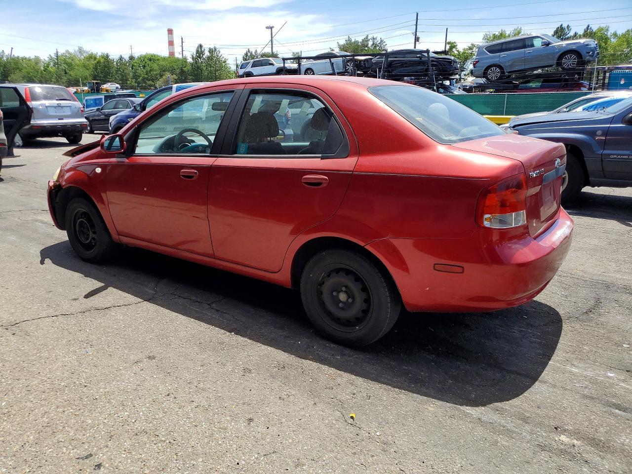 2005 Chevrolet Aveo Base Red vin: KL1TD52645B452780