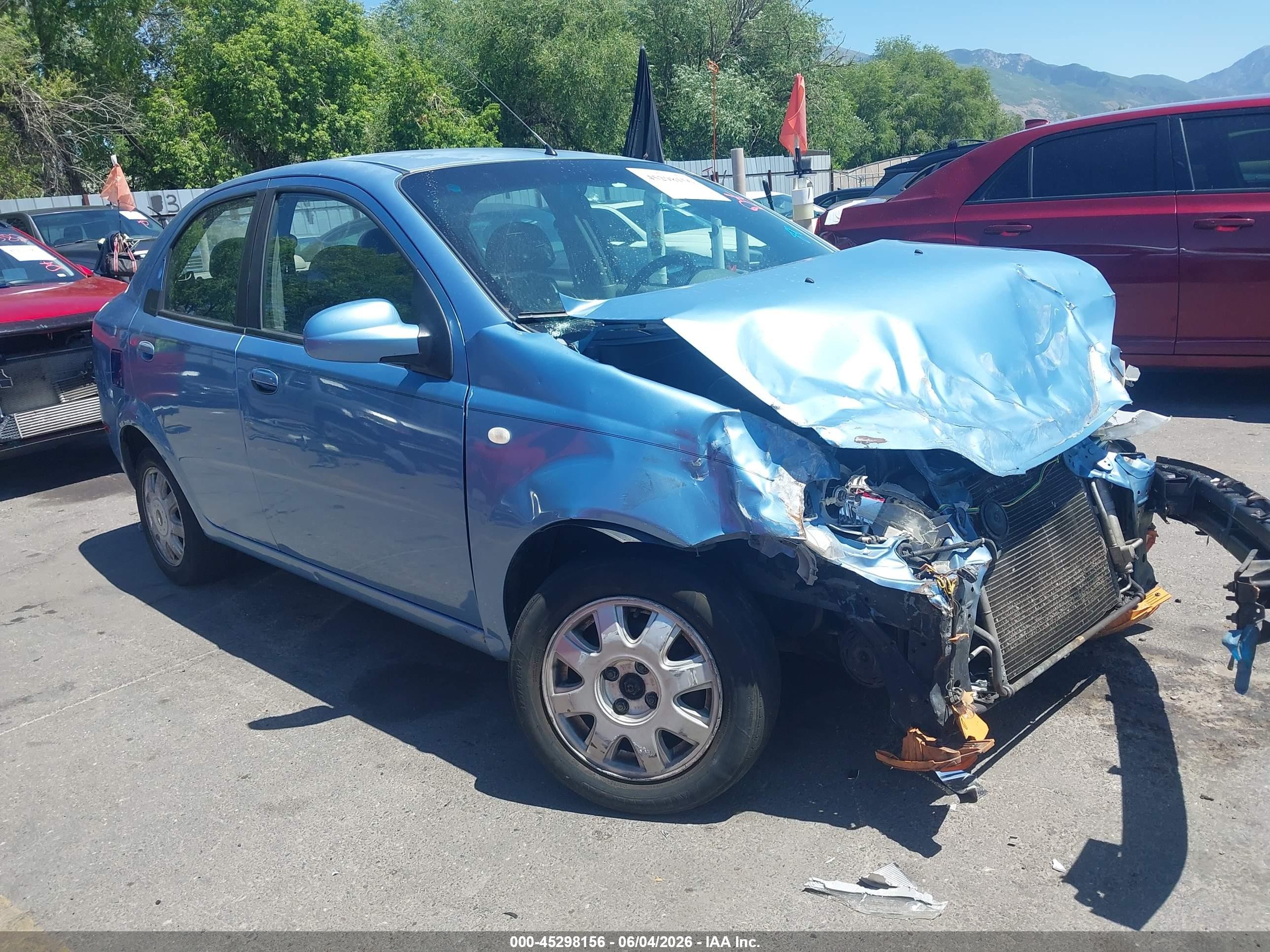 2005 Chevrolet Aveo Ls Blue vin: KL1TD52685B371054