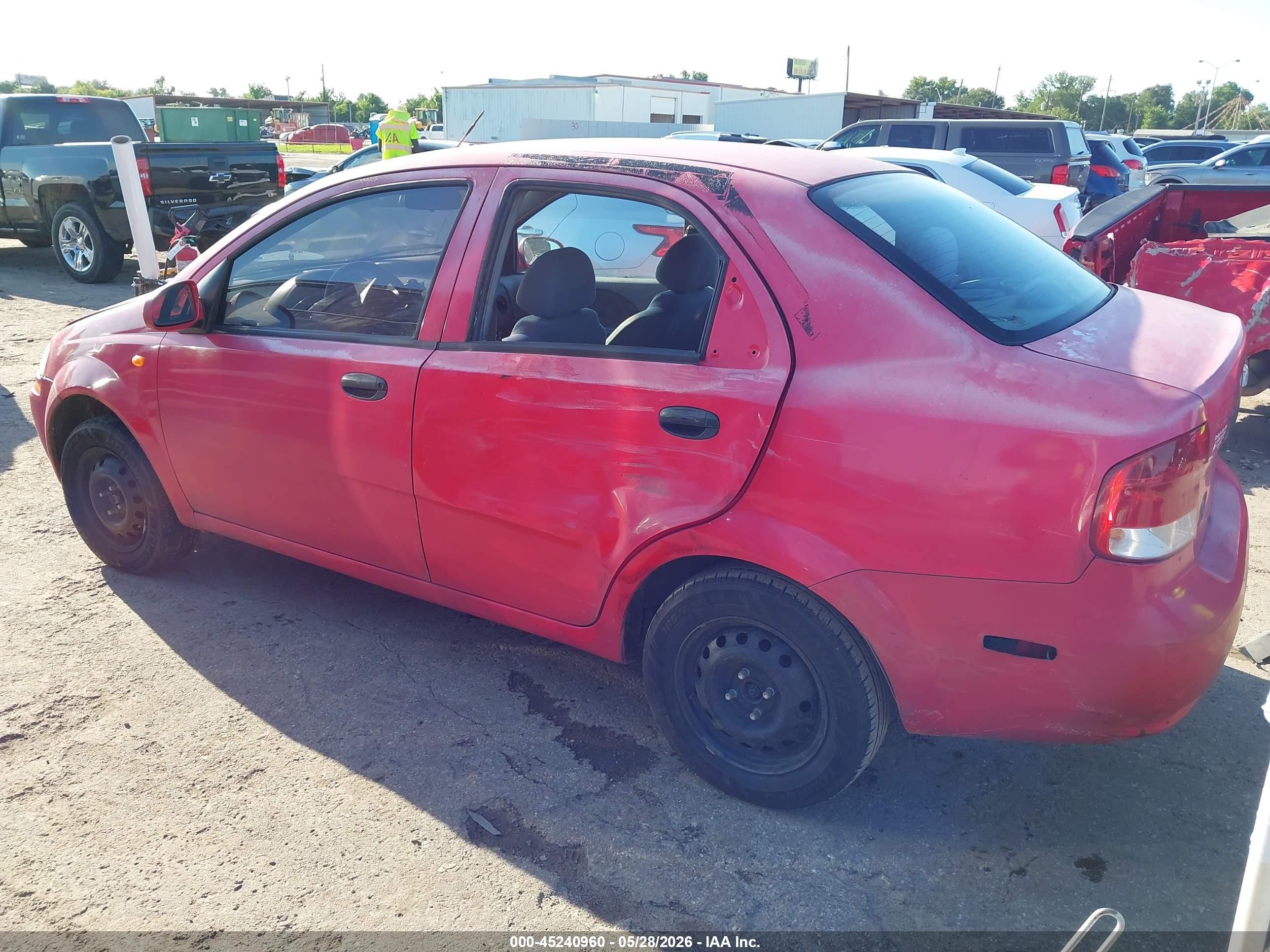 2004 Chevrolet Aveo   Red vin: KL1TD52694B124284