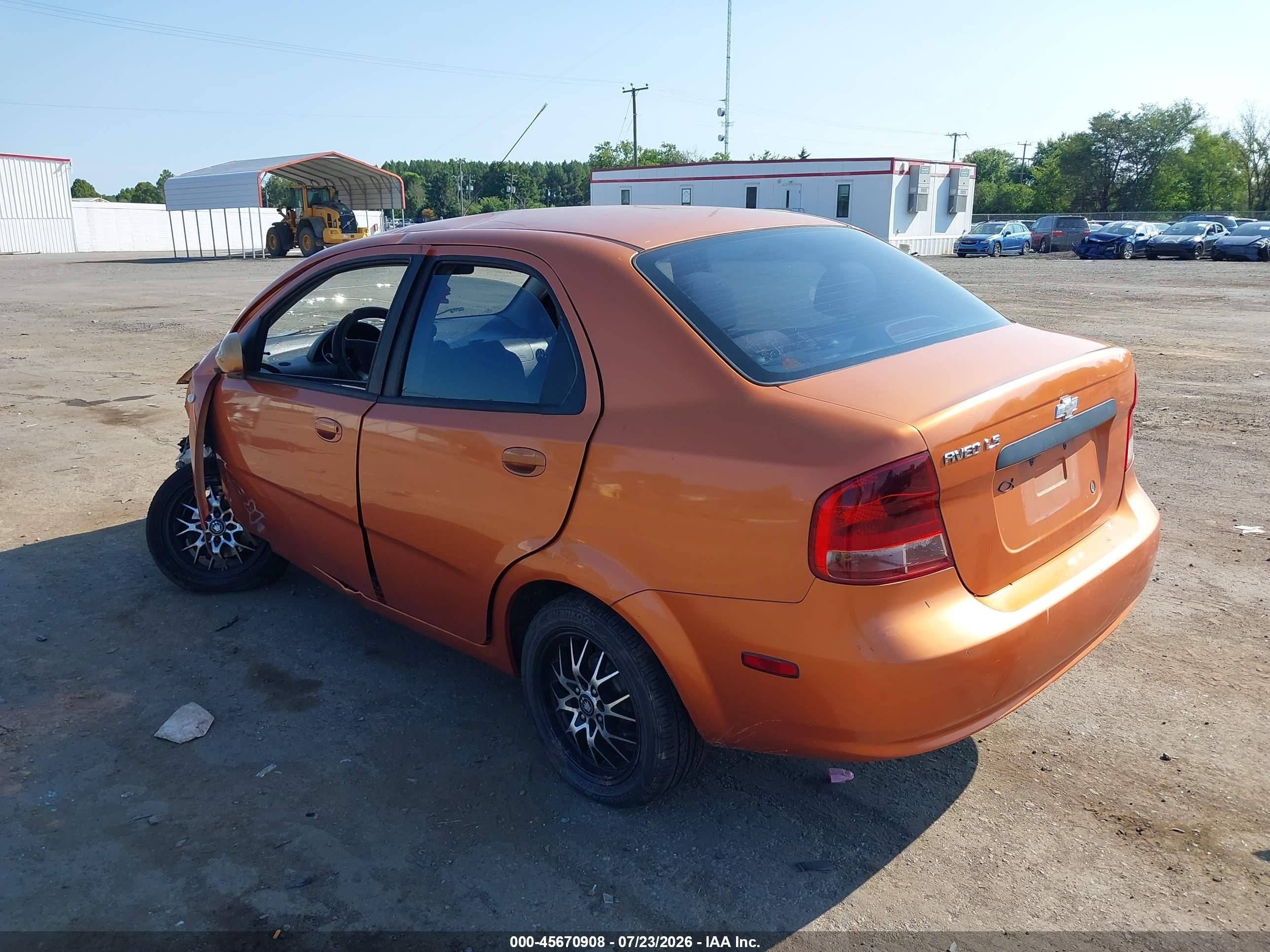 2006 Chevrolet Aveo Ls Orange vin: KL1TD56606B533545