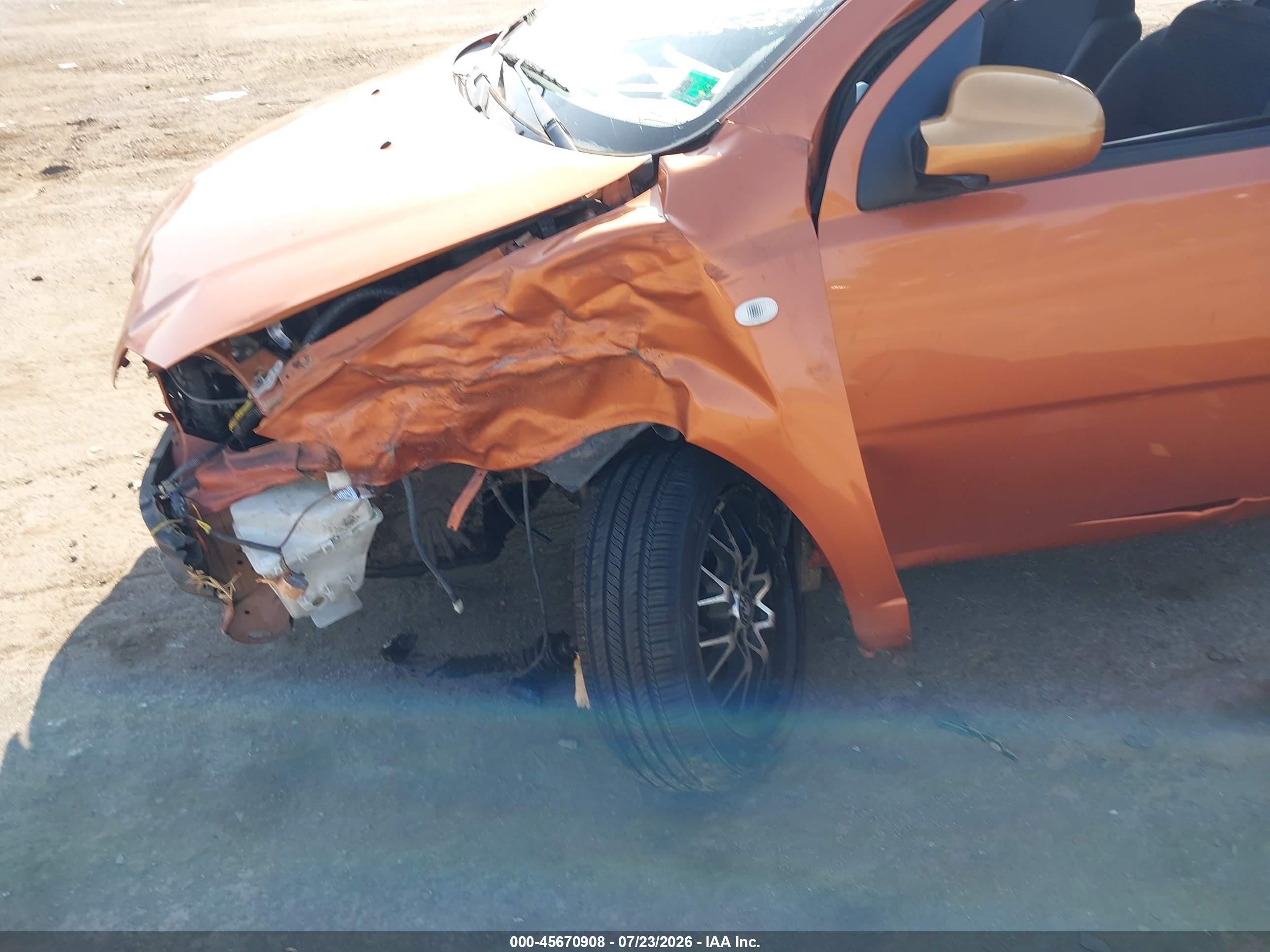 2006 Chevrolet Aveo Ls Orange vin: KL1TD56606B533545
