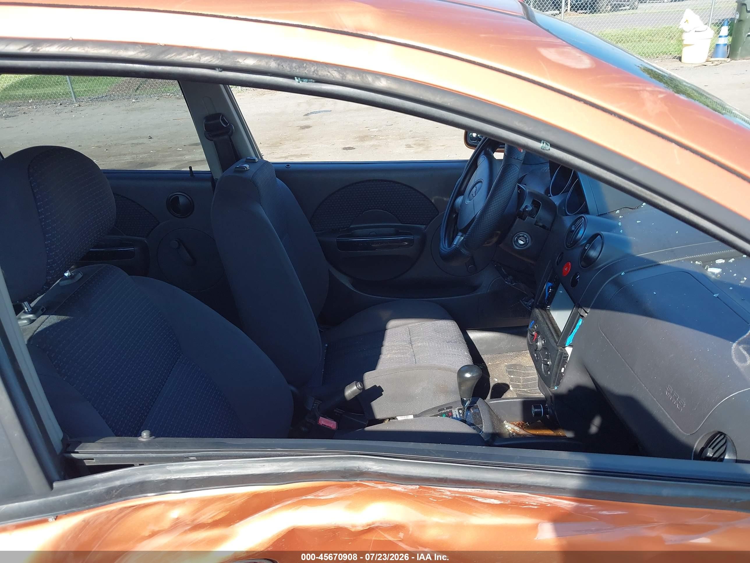 2006 Chevrolet Aveo Ls Orange vin: KL1TD56606B533545