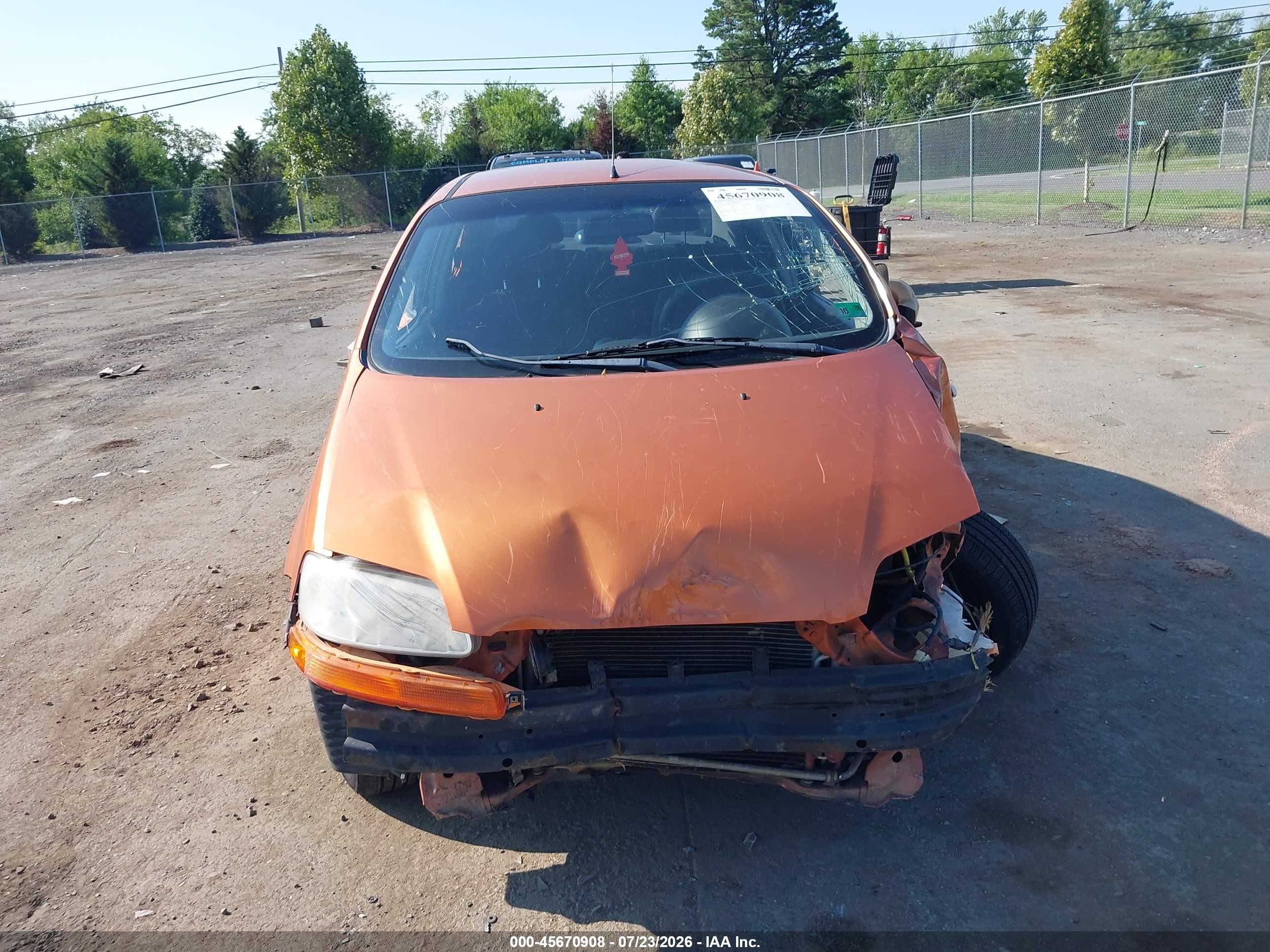 2006 Chevrolet Aveo Ls Orange vin: KL1TD56606B533545