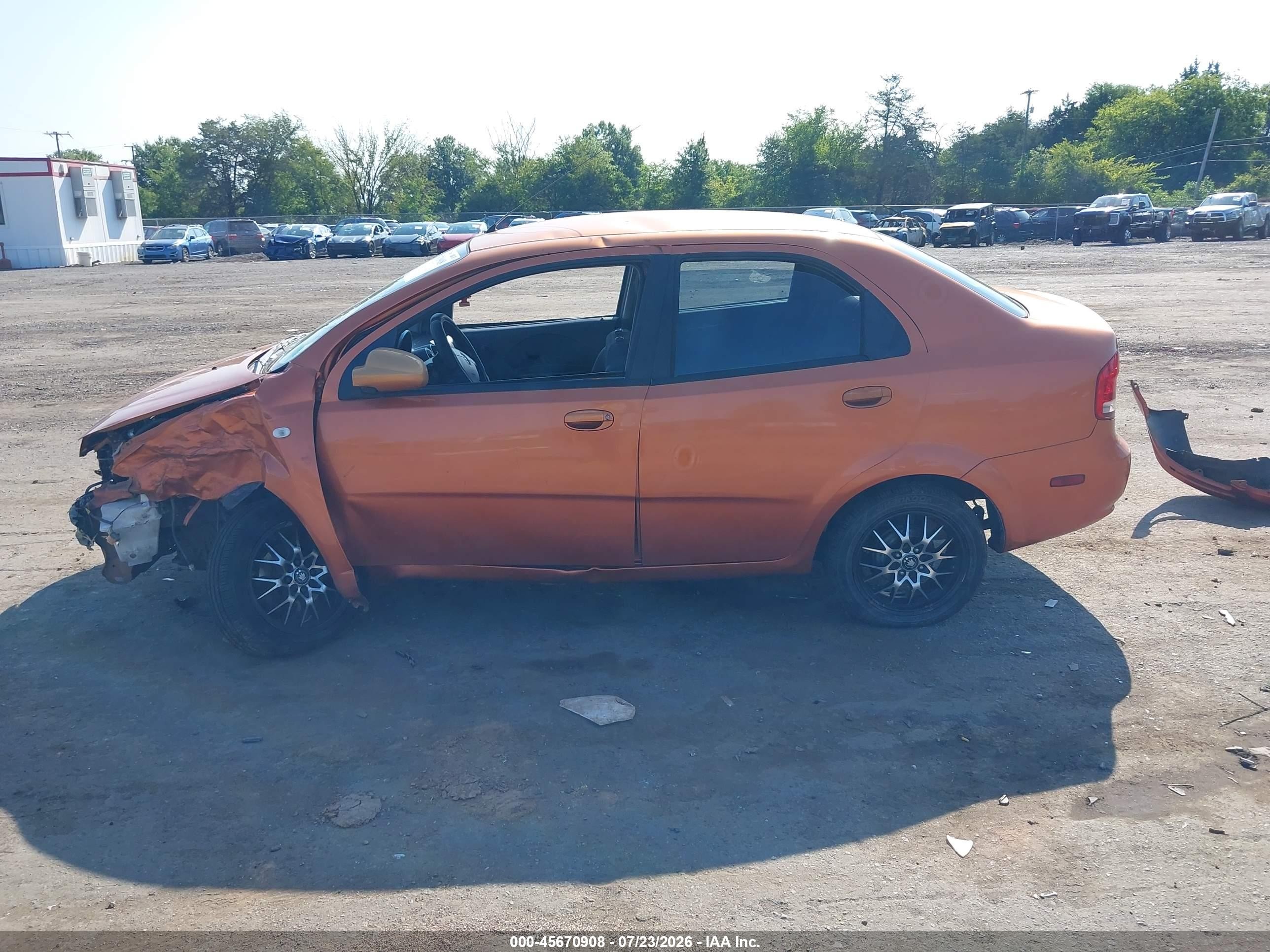 2006 Chevrolet Aveo Ls Orange vin: KL1TD56606B533545