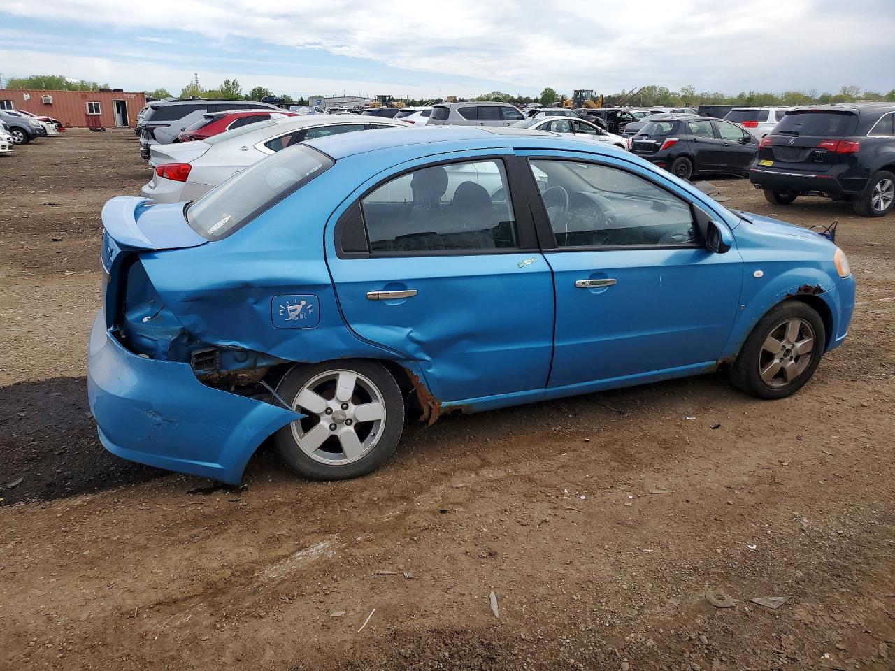 2007 Chevrolet Aveo Base Blue vin: KL1TD56607B144874