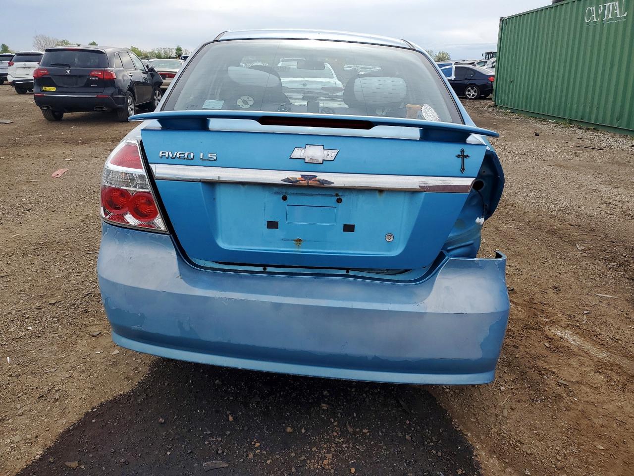 2007 Chevrolet Aveo Base Blue vin: KL1TD56607B144874