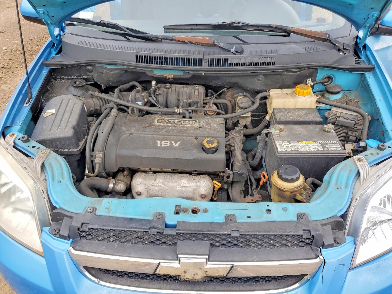 2007 Chevrolet Aveo Base Blue vin: KL1TD56607B144874