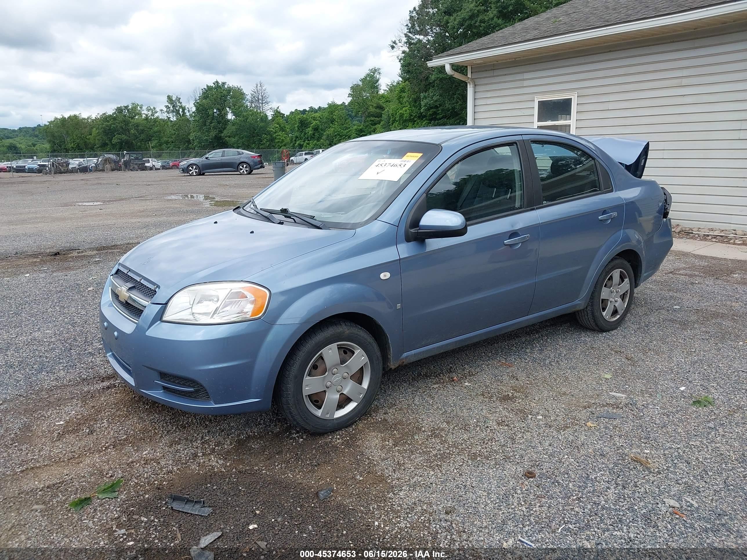 2008 Chevrolet Aveo Ls Blue vin: KL1TD56608B050074