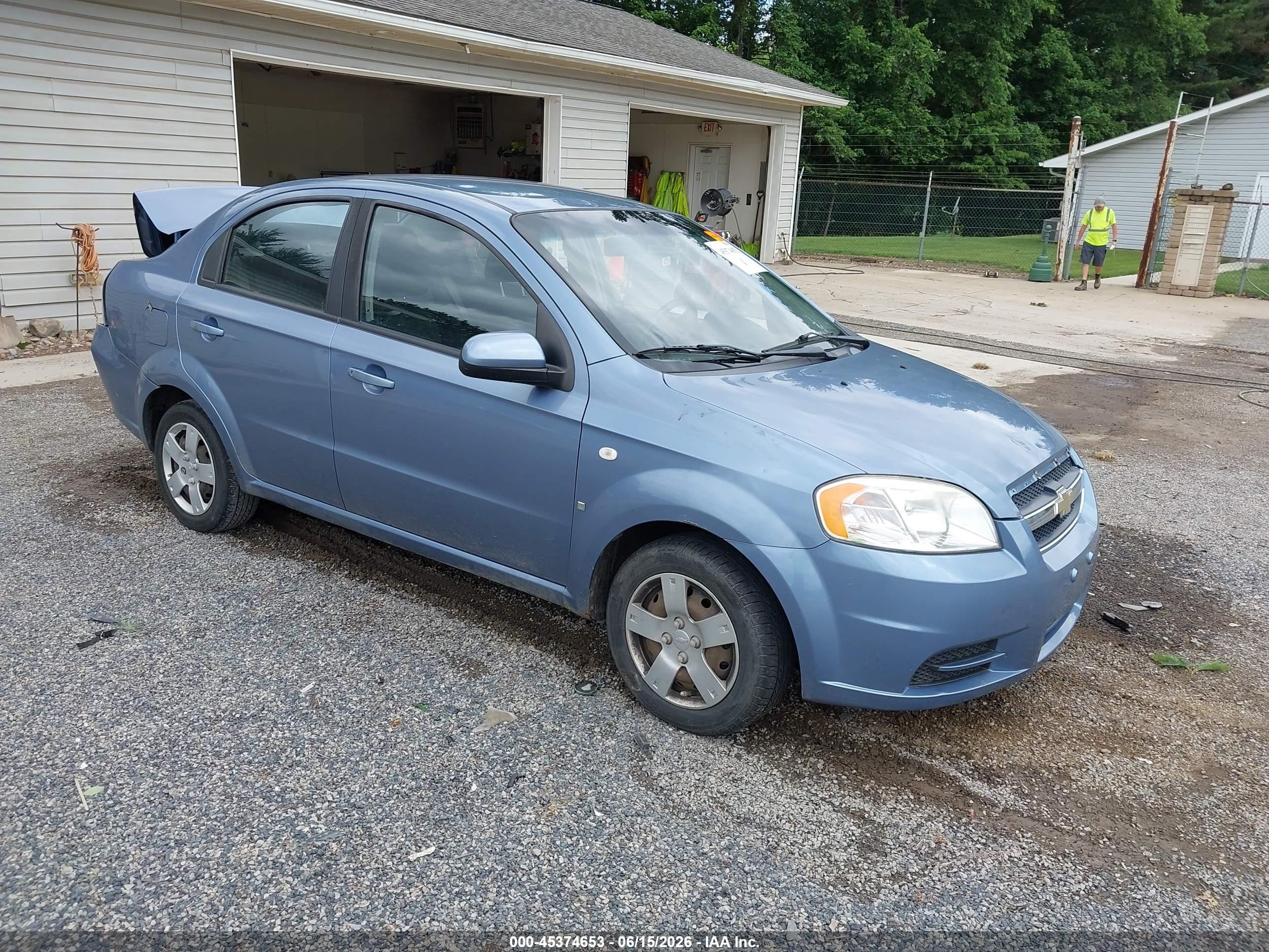 2008 Chevrolet Aveo Ls Blue vin: KL1TD56608B050074