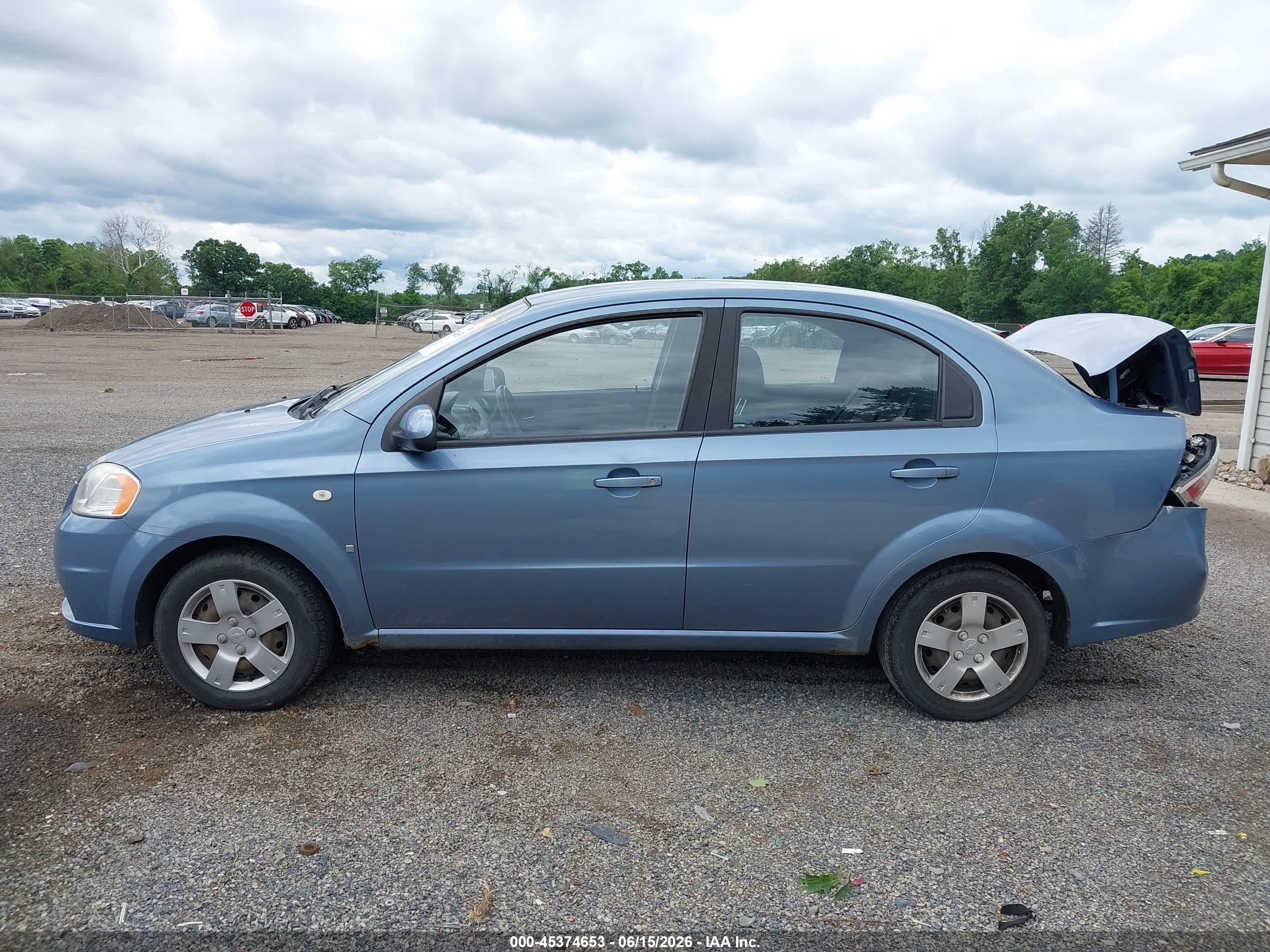 2008 Chevrolet Aveo Ls Blue vin: KL1TD56608B050074