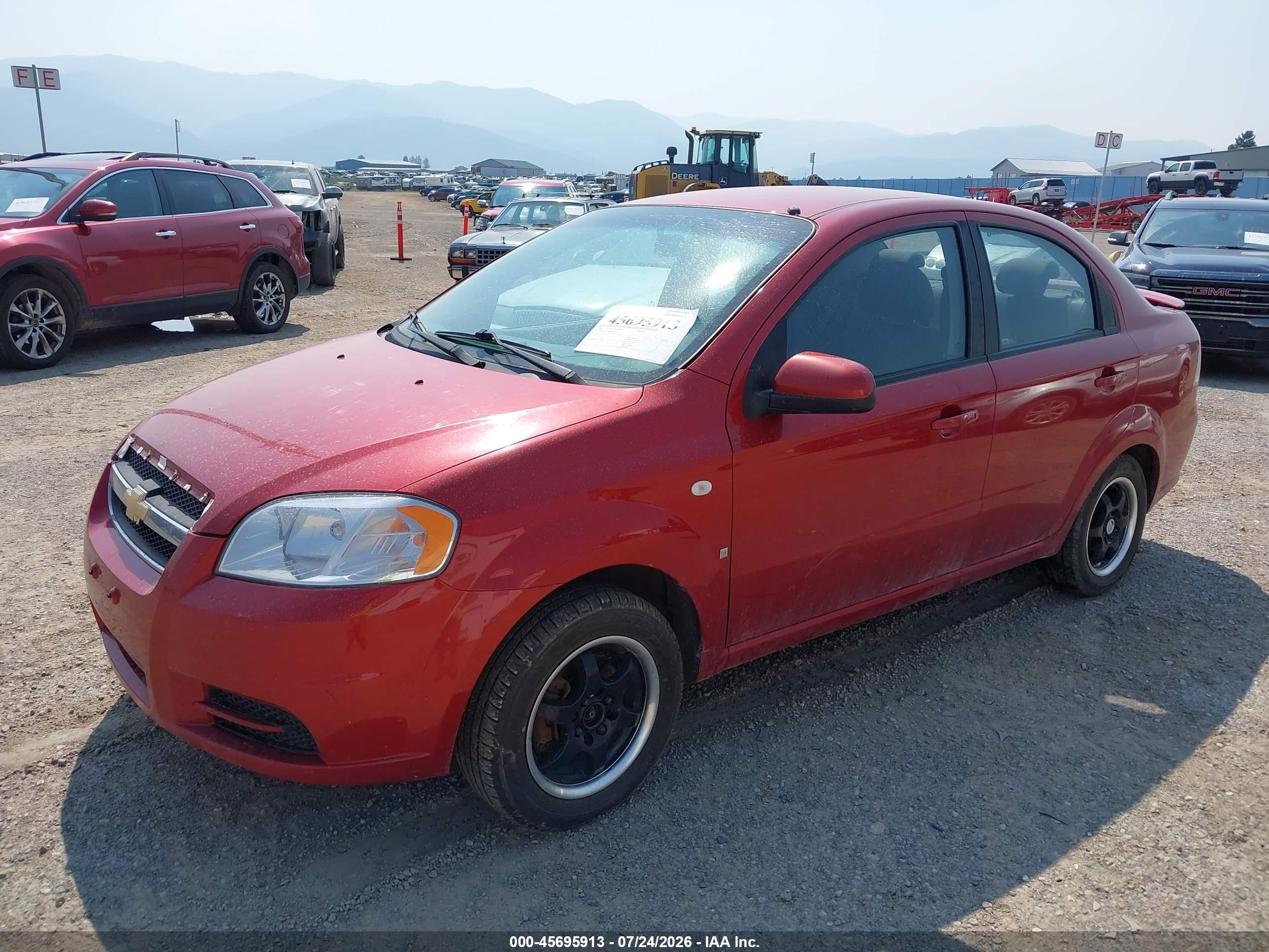2008 Chevrolet Aveo Ls Красный vin: KL1TD56608B269147