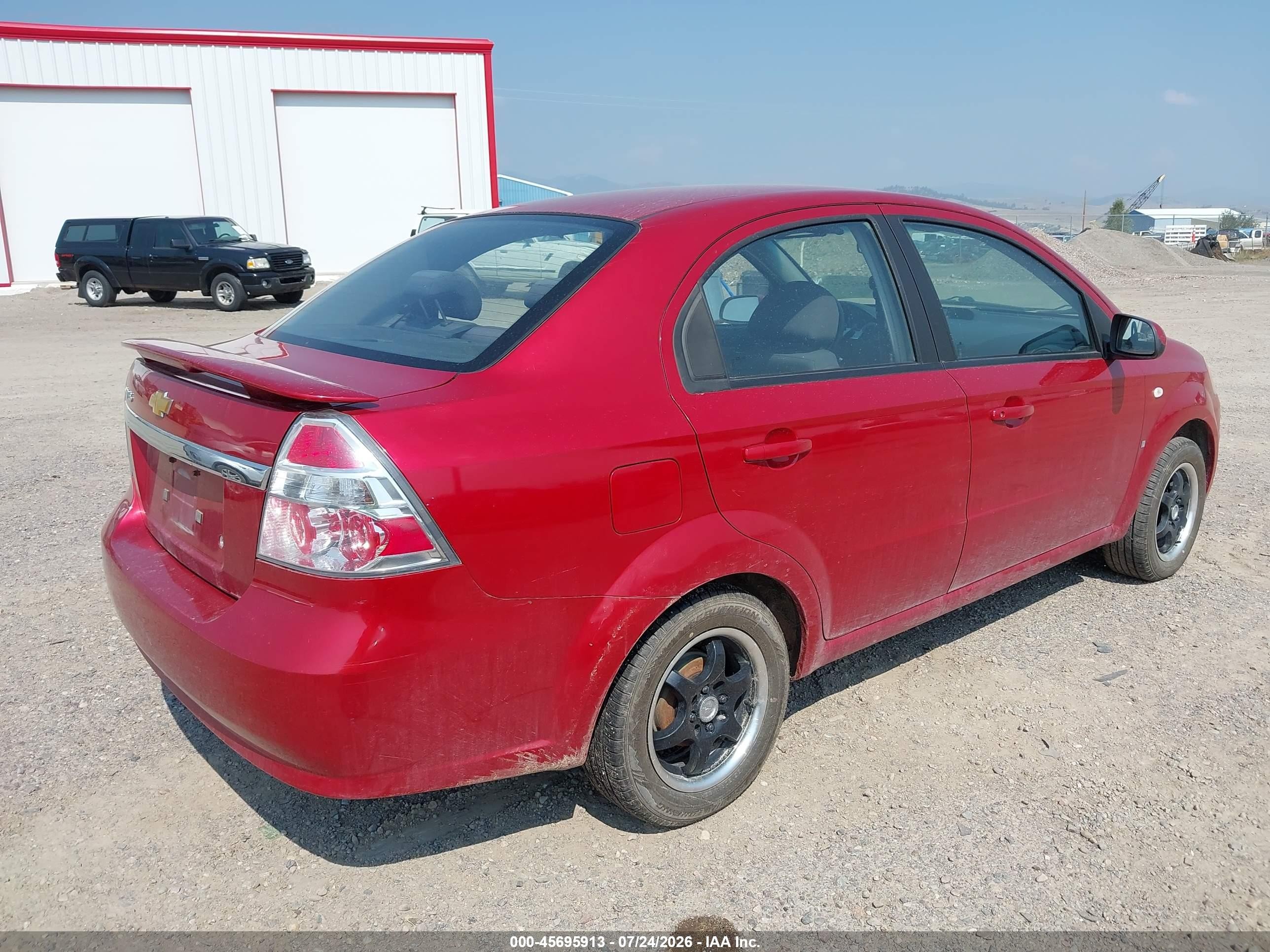 2008 Chevrolet Aveo Ls Красный vin: KL1TD56608B269147