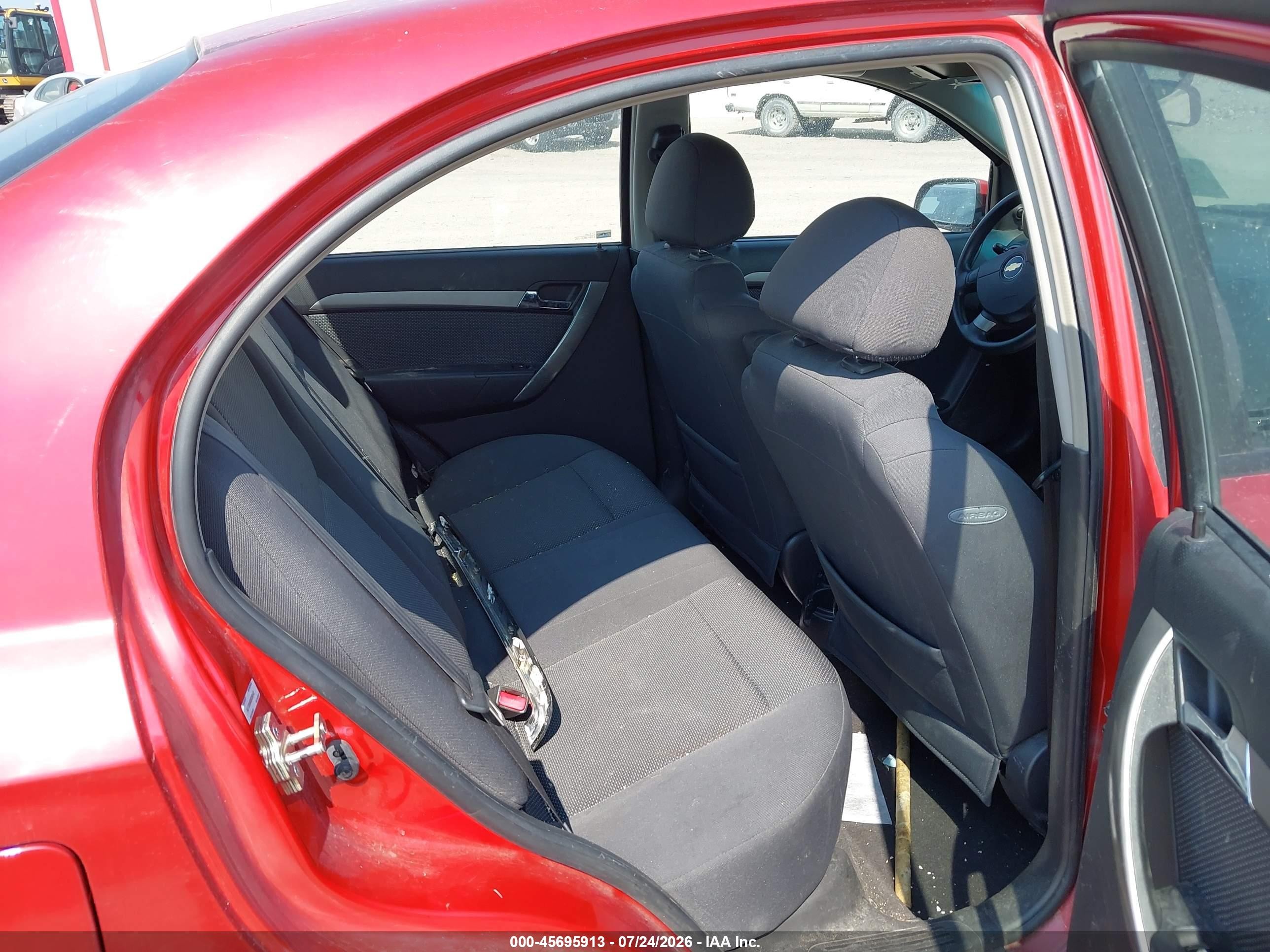 2008 Chevrolet Aveo Ls Красный vin: KL1TD56608B269147