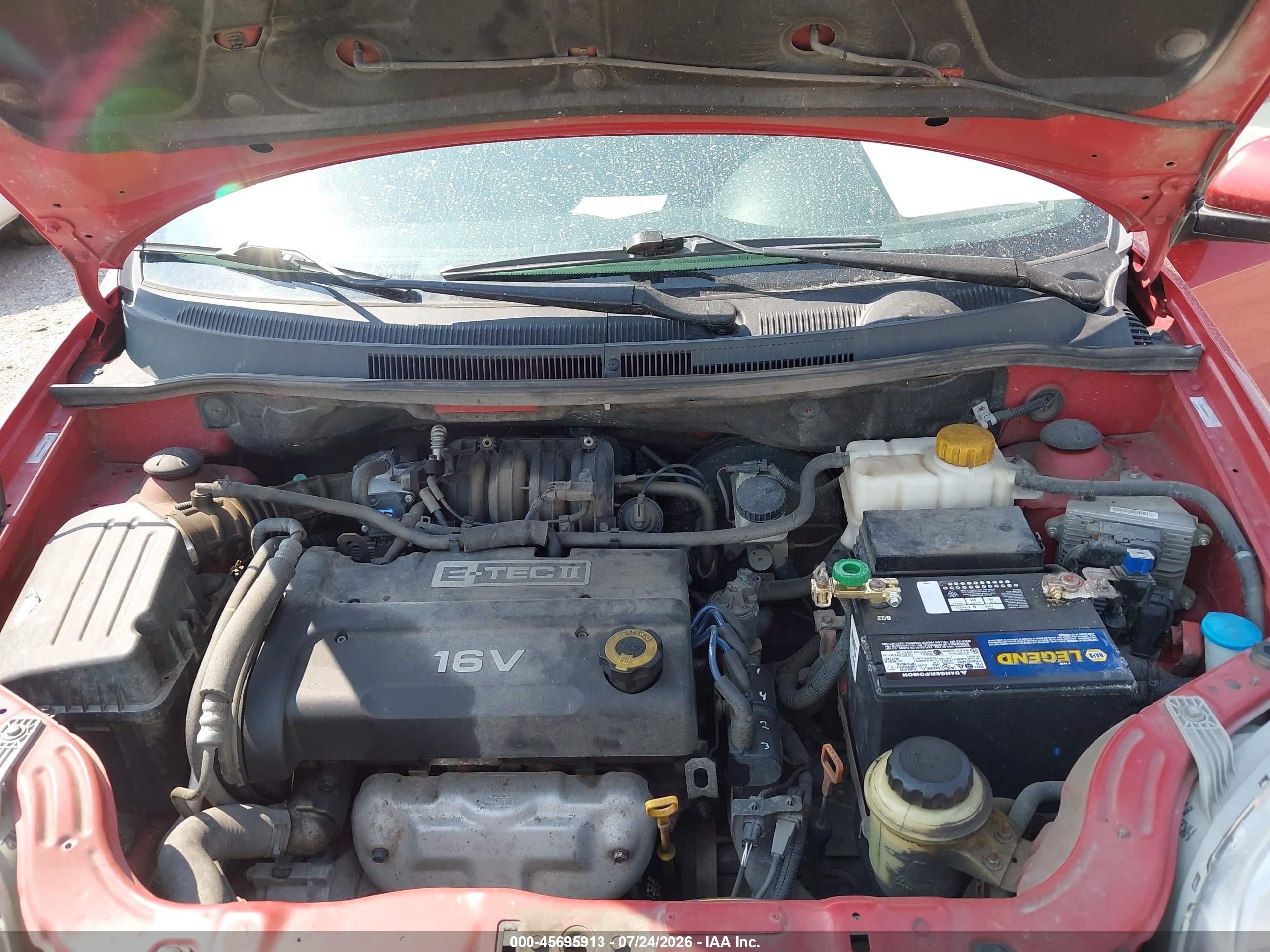 2008 Chevrolet Aveo Ls Красный vin: KL1TD56608B269147