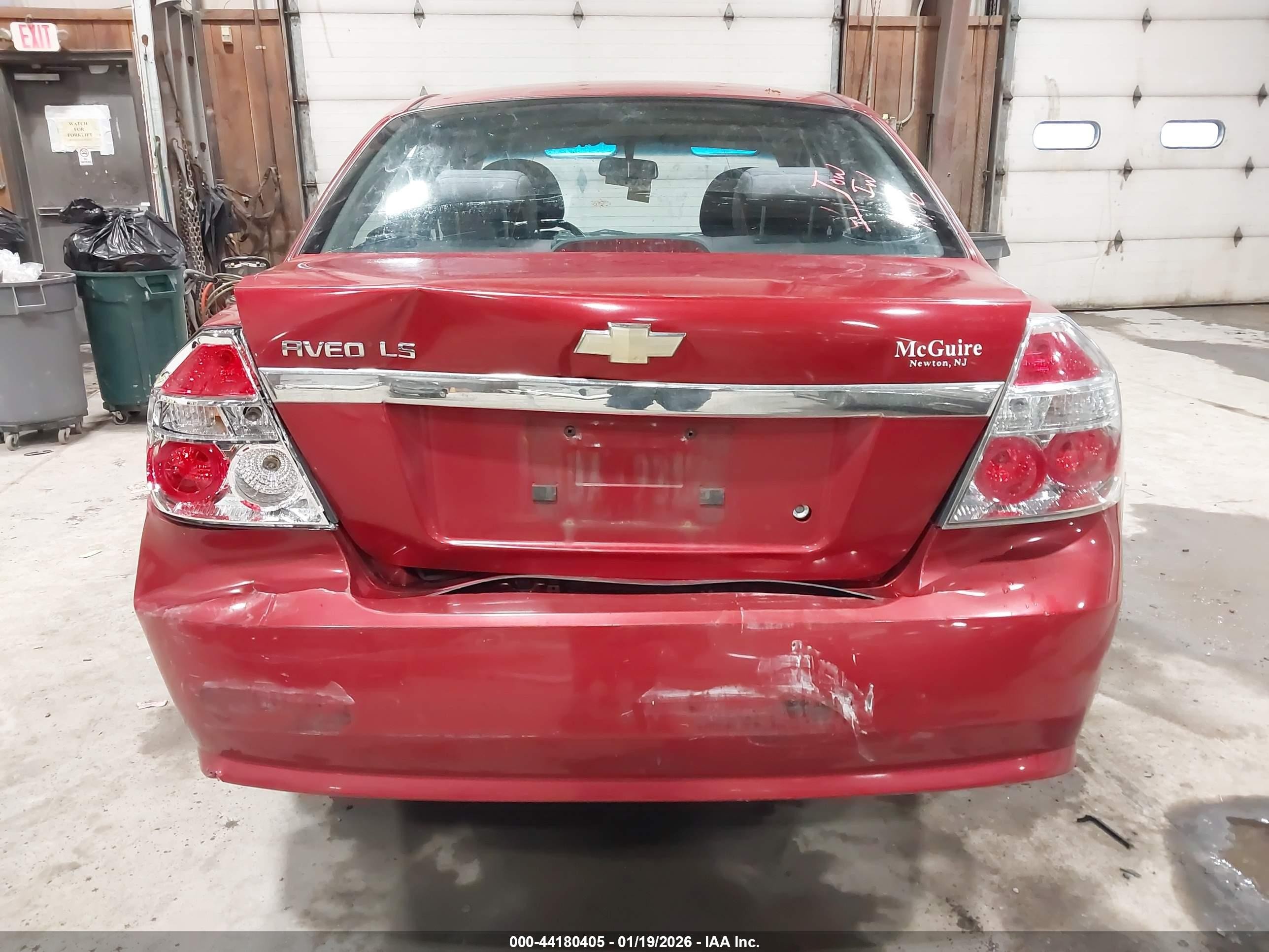 2008 Chevrolet Aveo Ls Red vin: KL1TD56608B282741